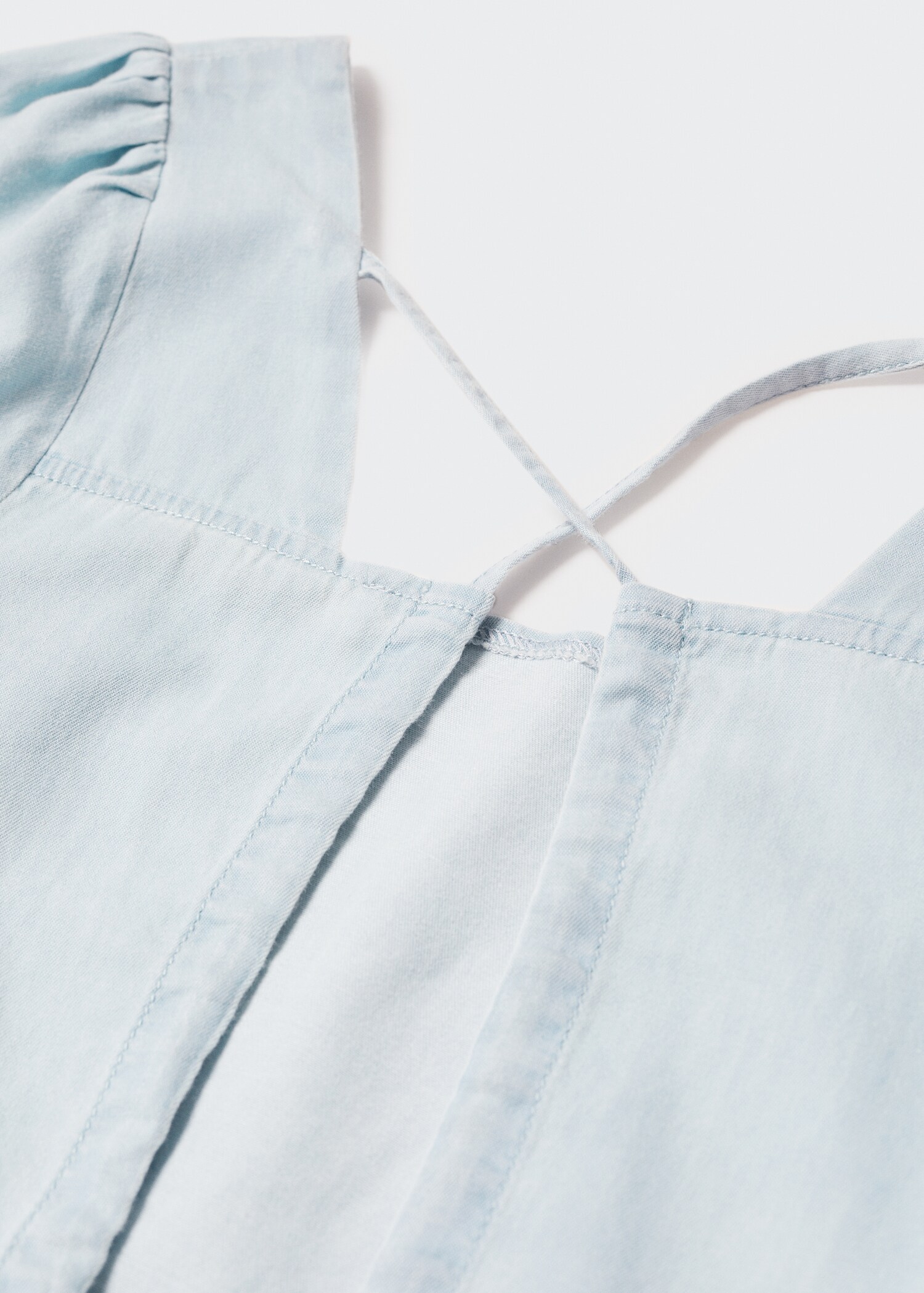 Blusa manga abullonada Tencel - Detalle del artículo 8
