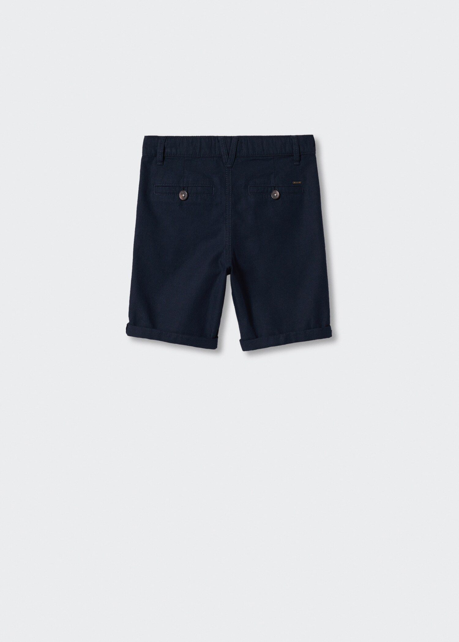 Chino-Bermudashorts aus Leinen - Rückseite des Artikels