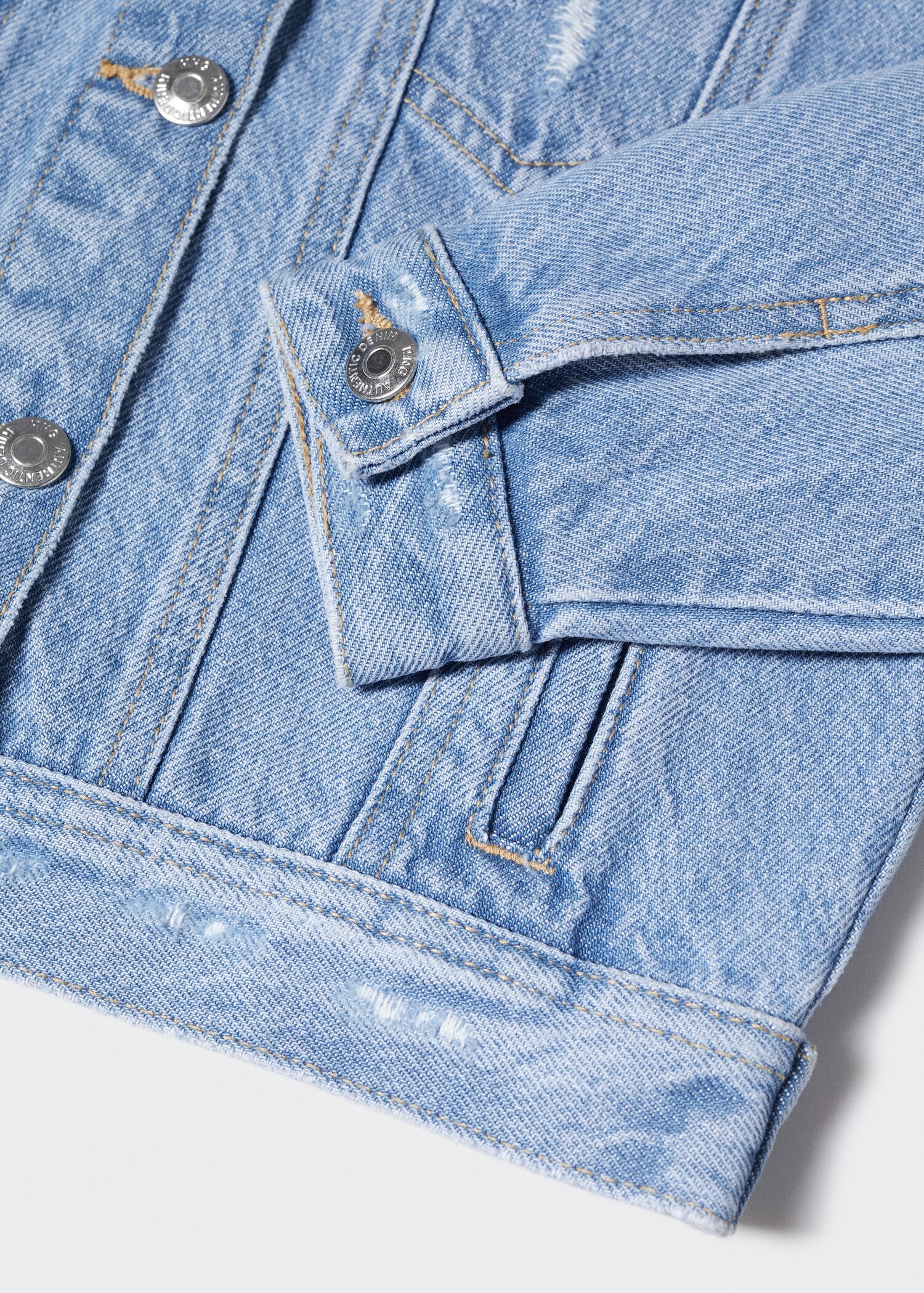 Denim jacket with decorative rips - Details of the article 8