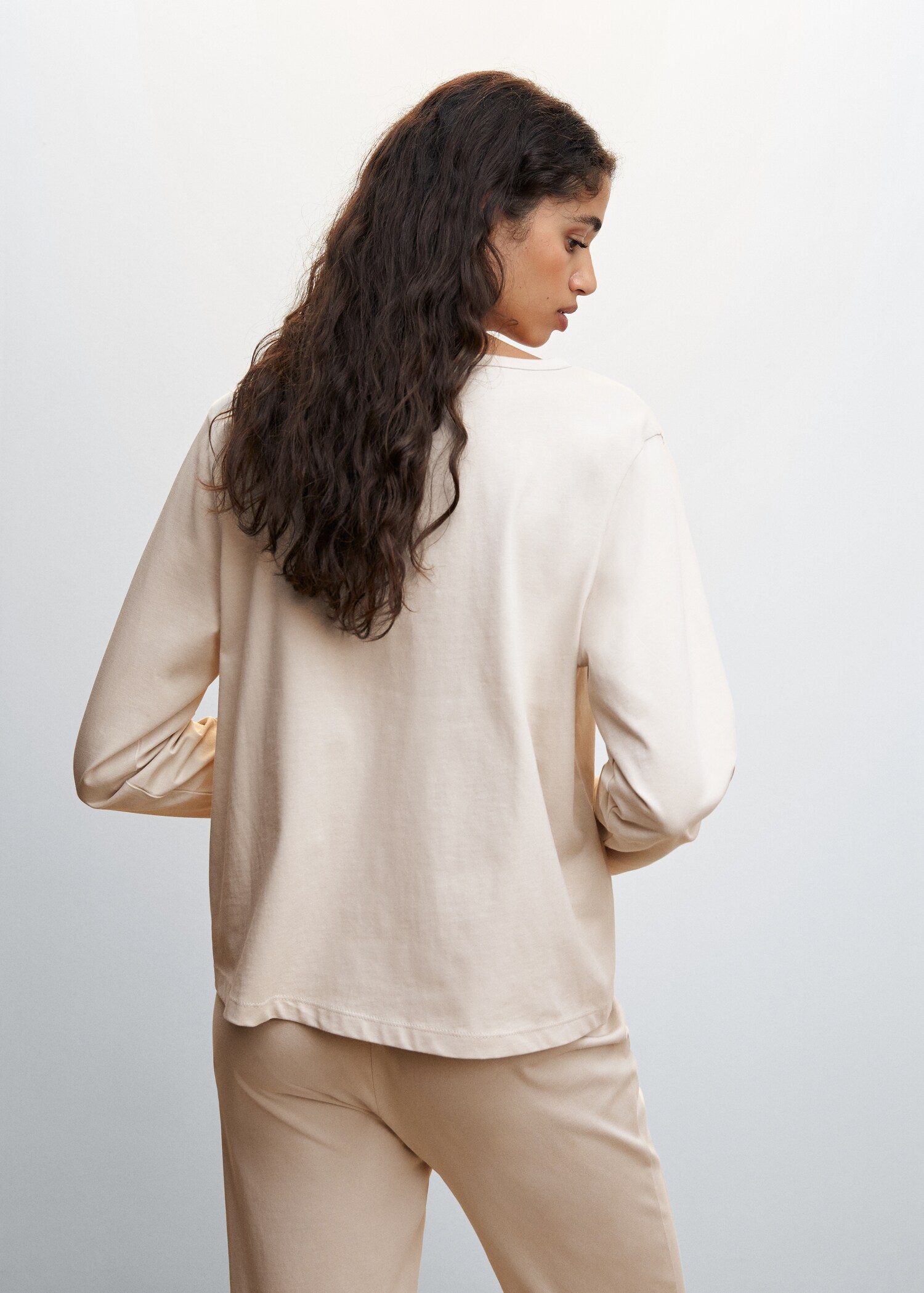 Camiseta algodón cuello redondo - Reverso del artículo