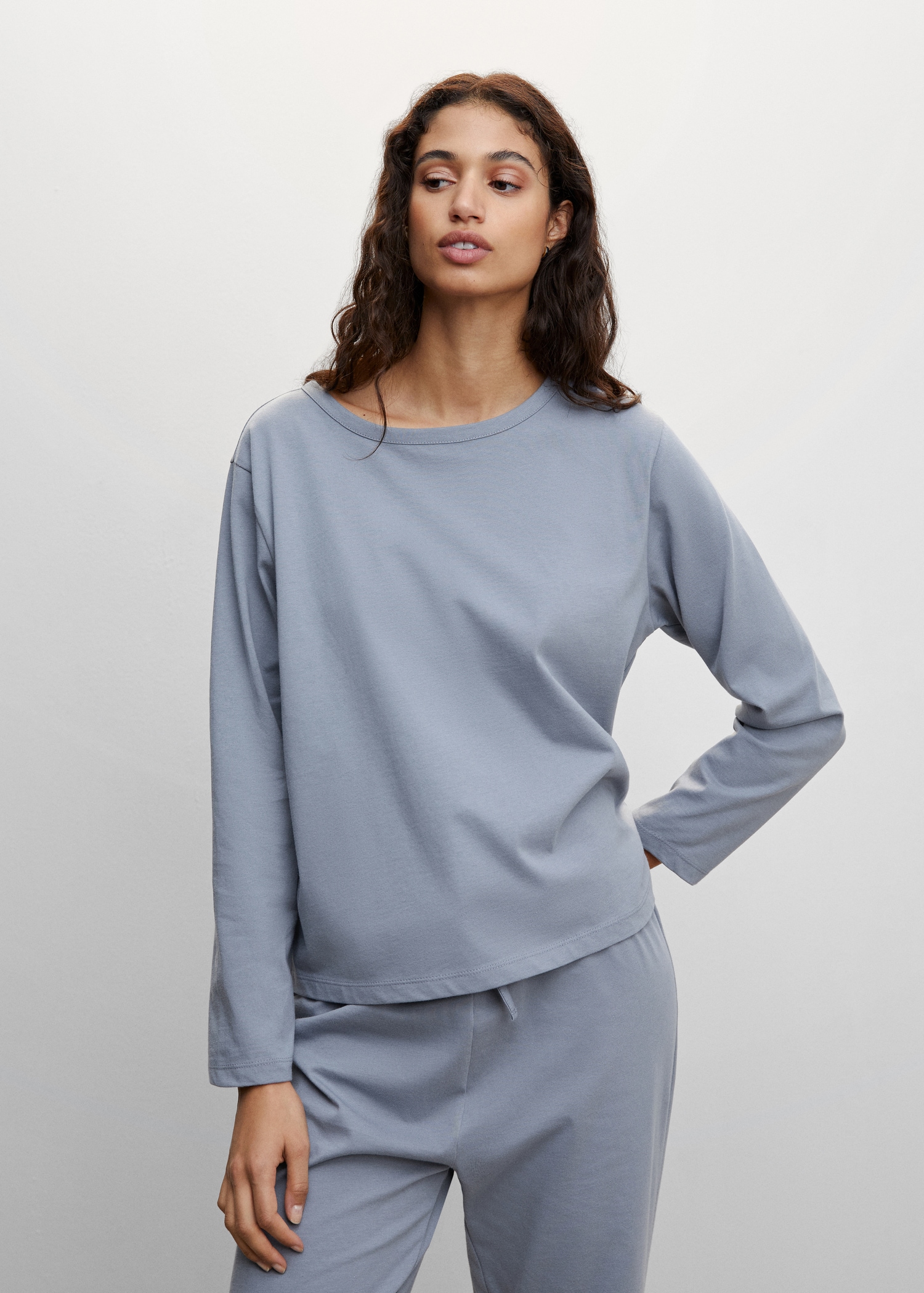 Camiseta algodón cuello redondo - Plano medio