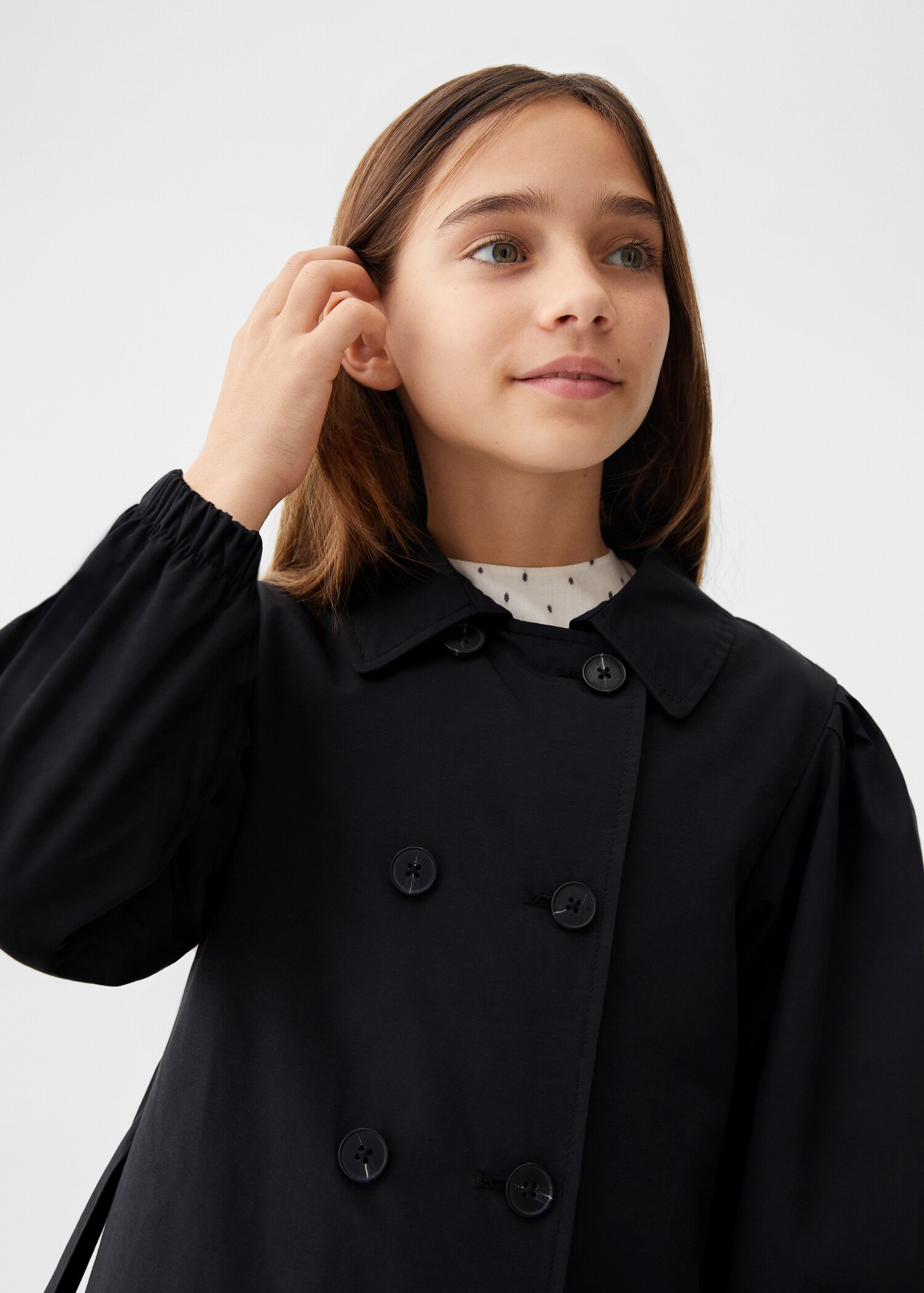 Balloon-sleeve trench coat - Details of the article 1