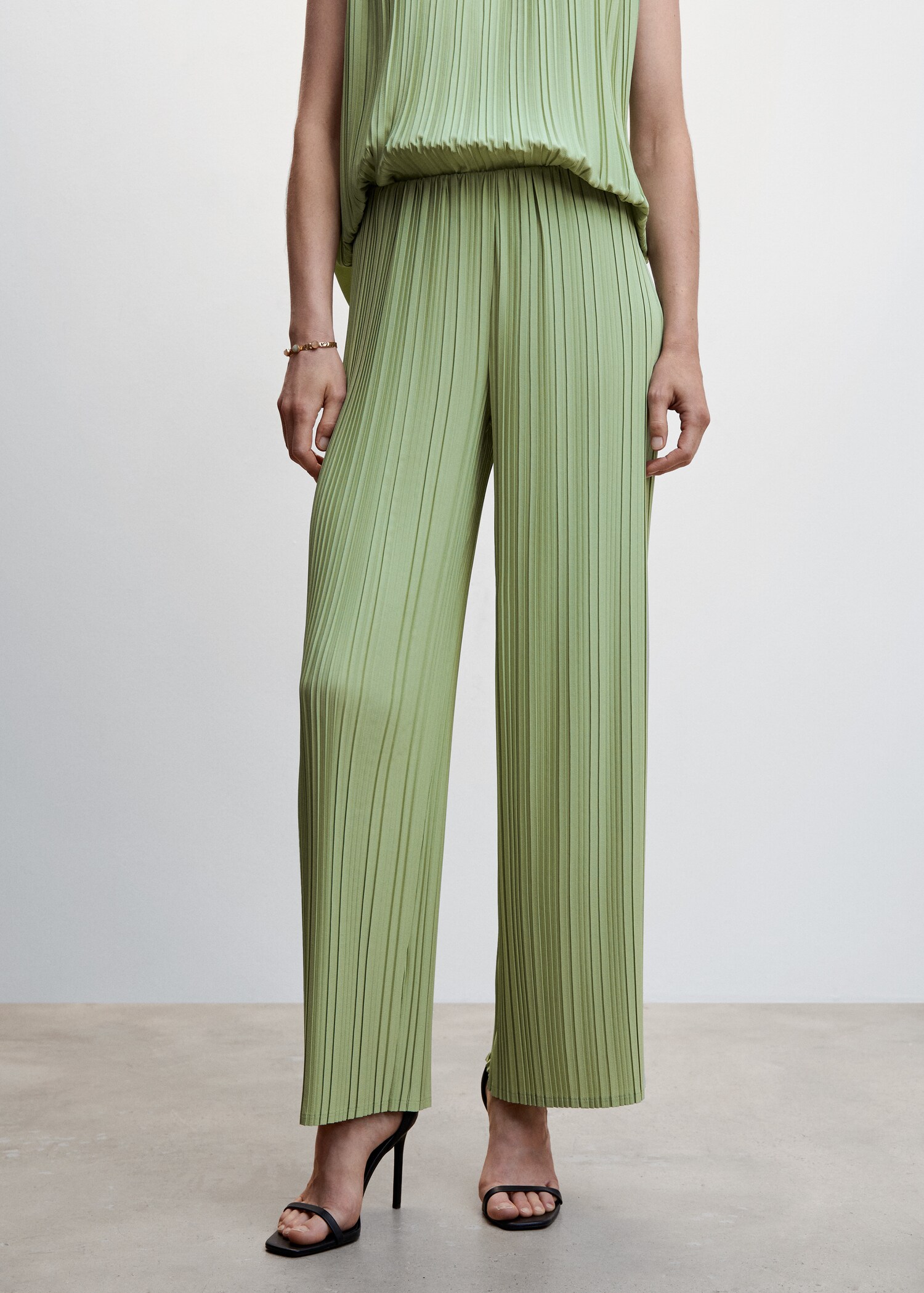 Pleated wideleg trousers - Medium plane