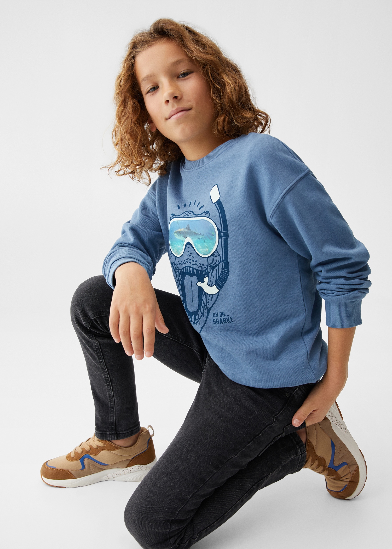 Mønstret sweatshirt i bomull - Artikkeldetalj 2