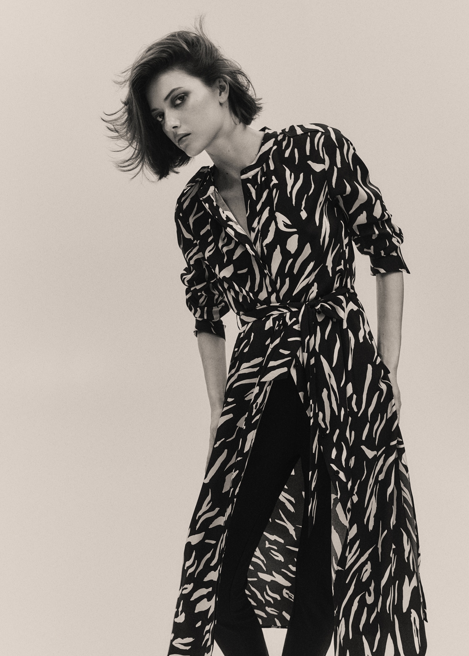 Vestido estampado midi - Detalle del artículo 6