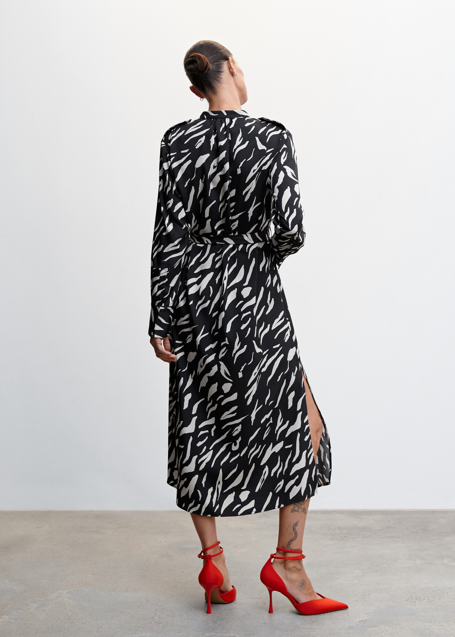 Vestido estampado midi - Reverso del artículo
