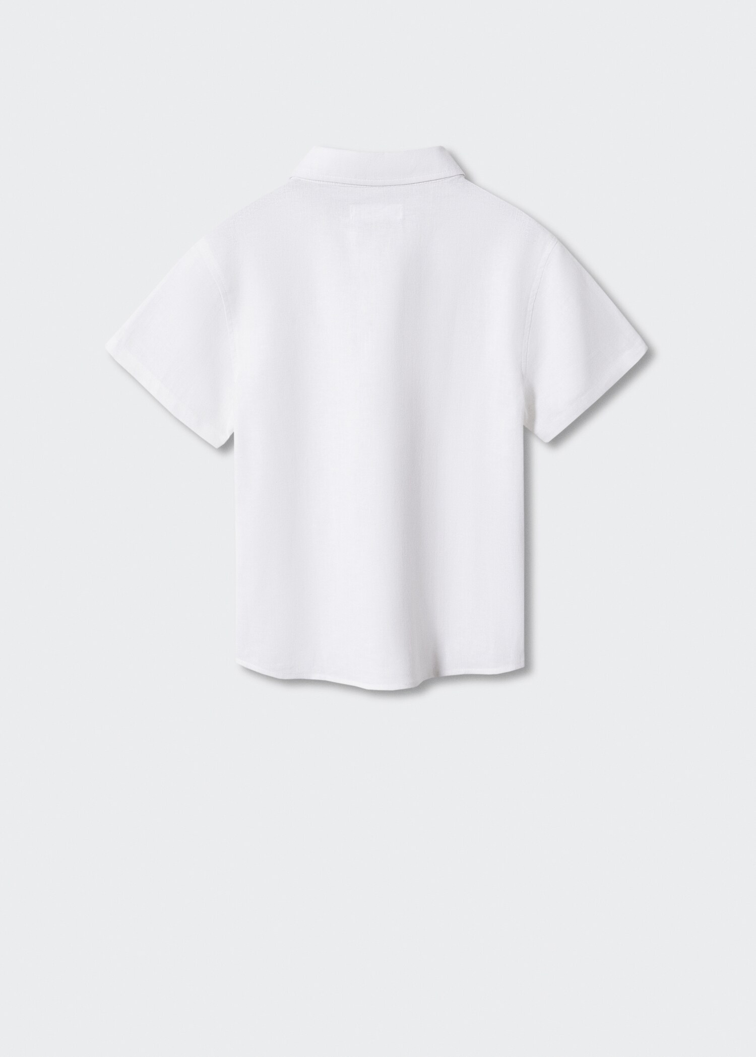 Short sleeve linen-blend shirt - Reverse of the article