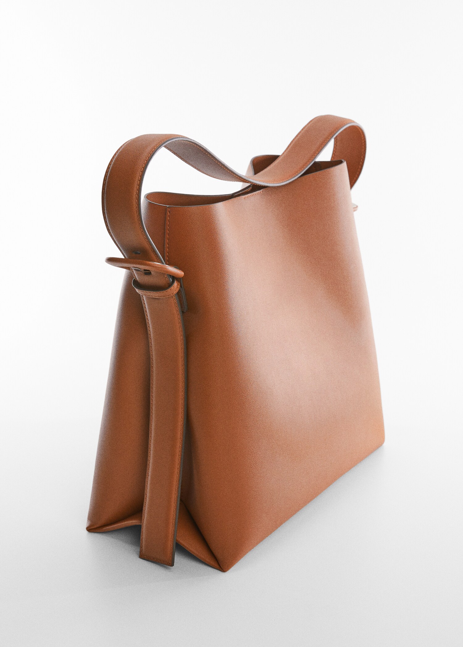 Shopper bag with buckle - Medium plane