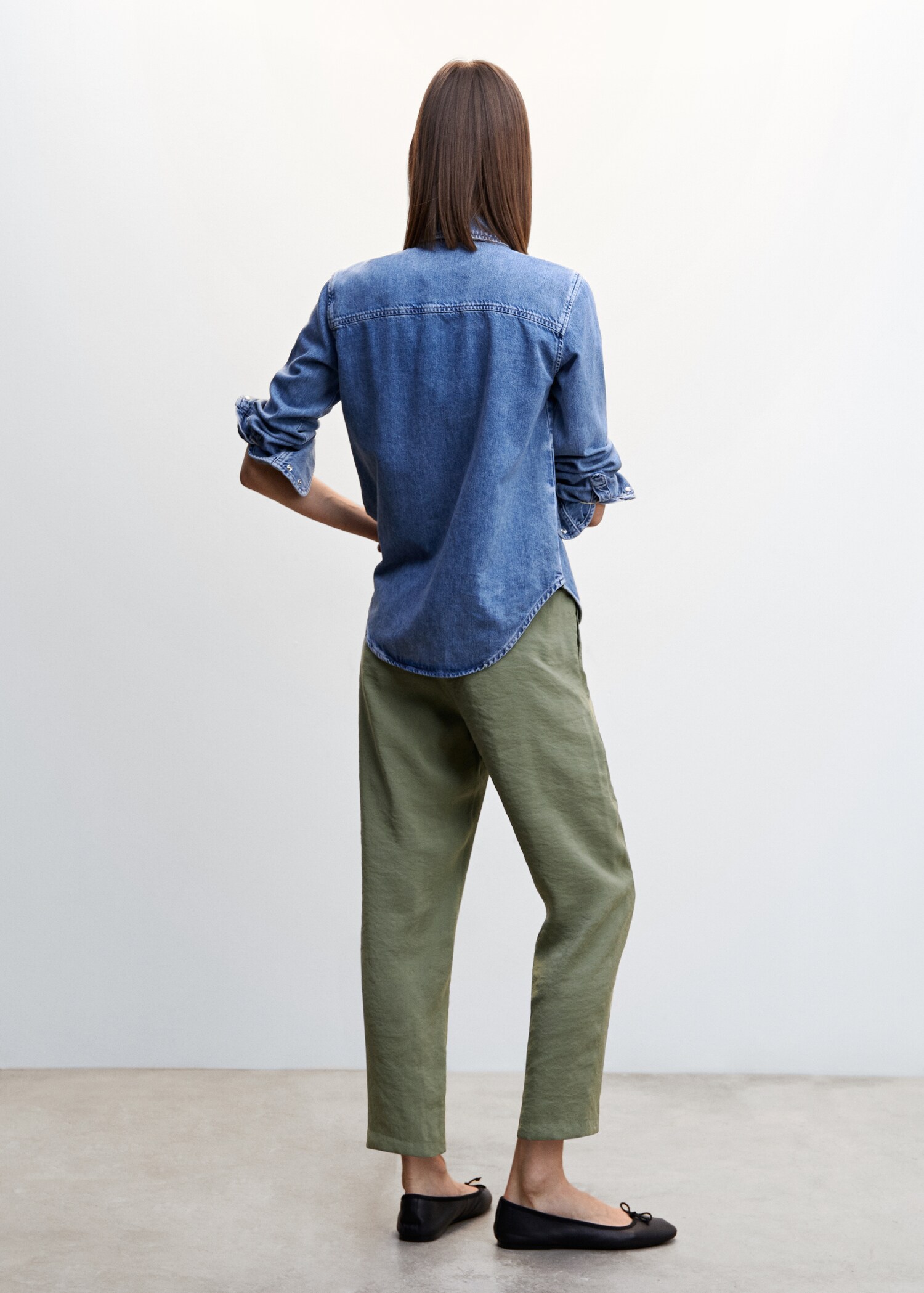 Drawstring waist modal trousers - Reverse of the article
