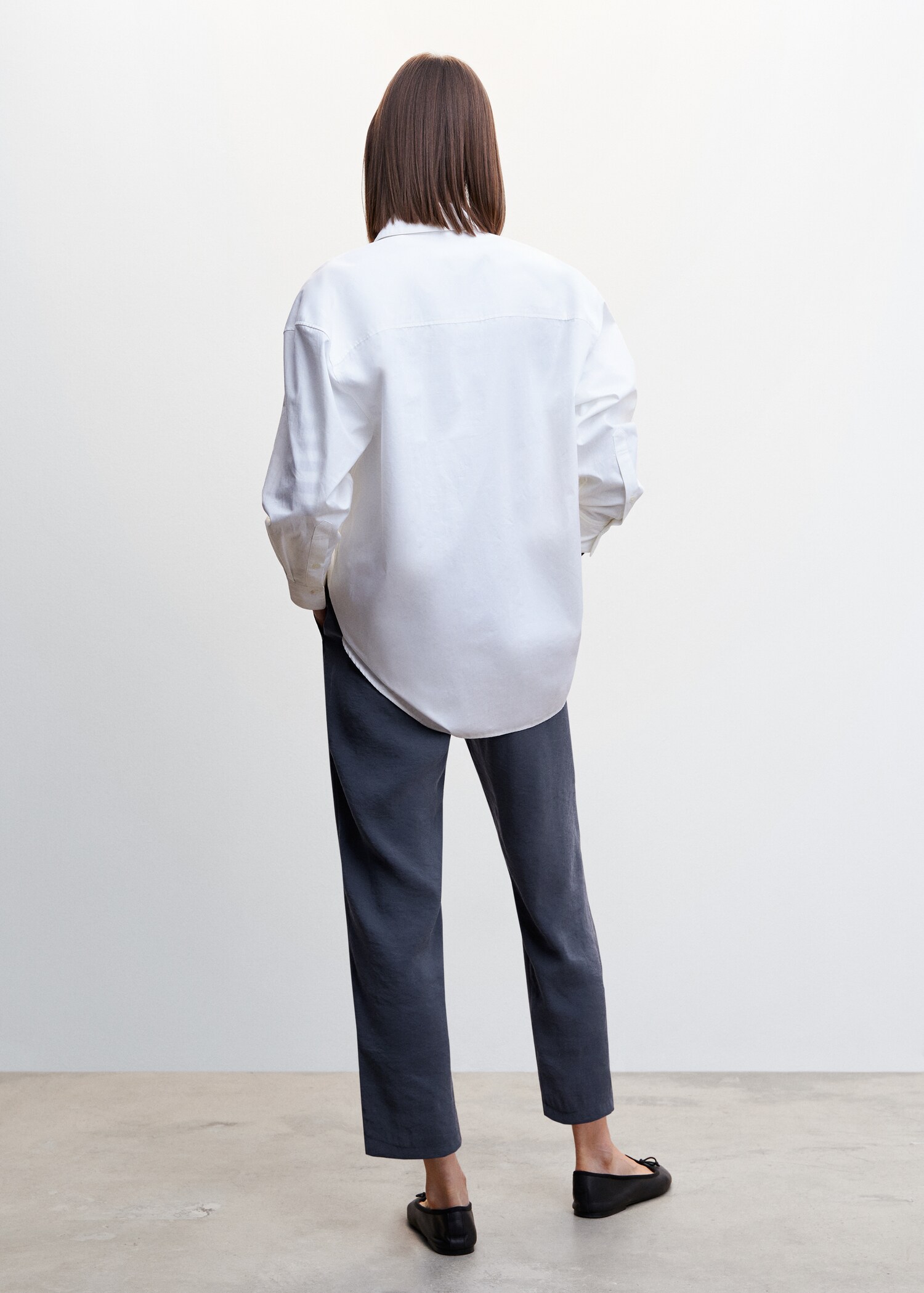 Drawstring waist modal trousers - Reverse of the article