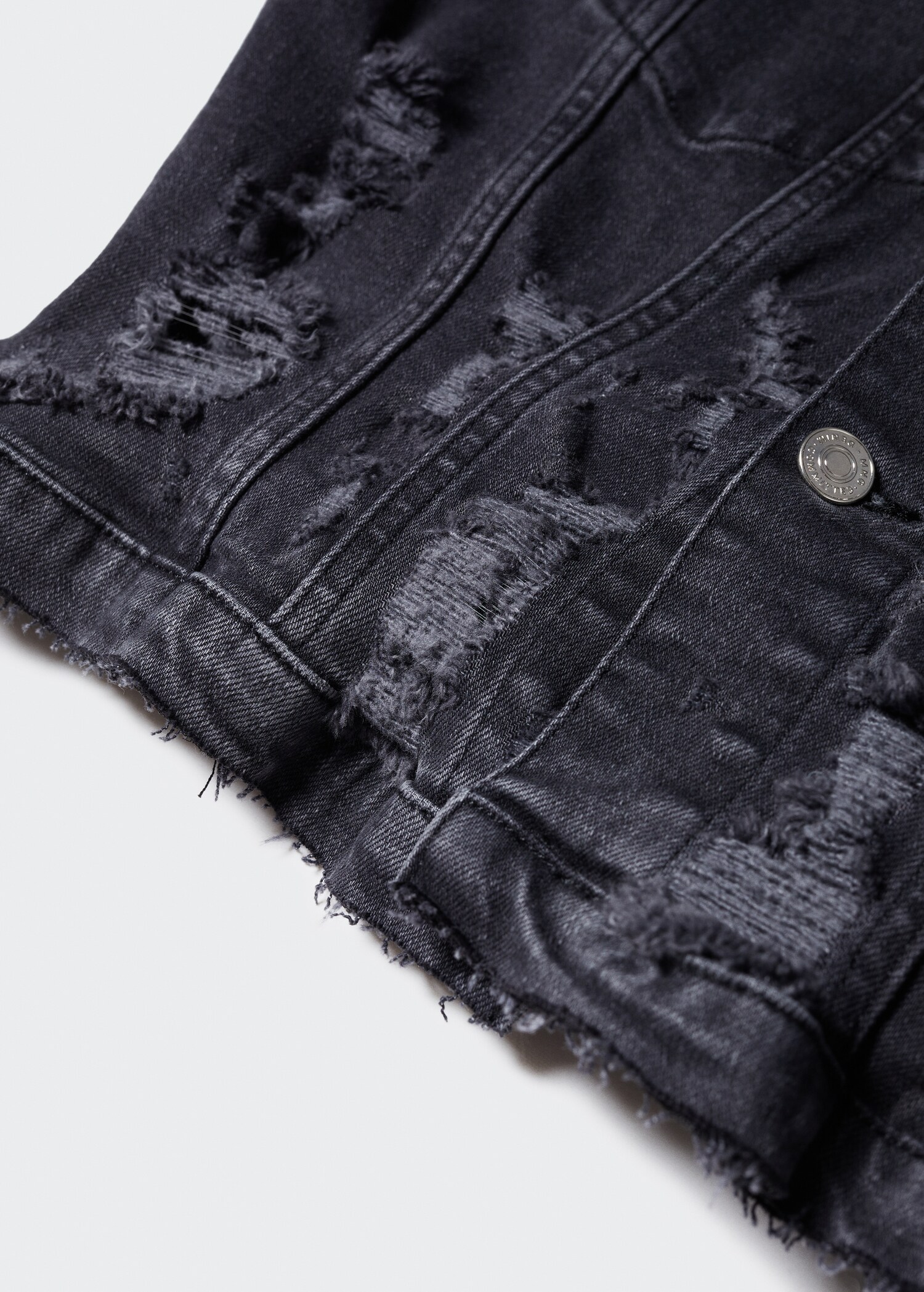 Frayed hem denim jacket - Details of the article 8
