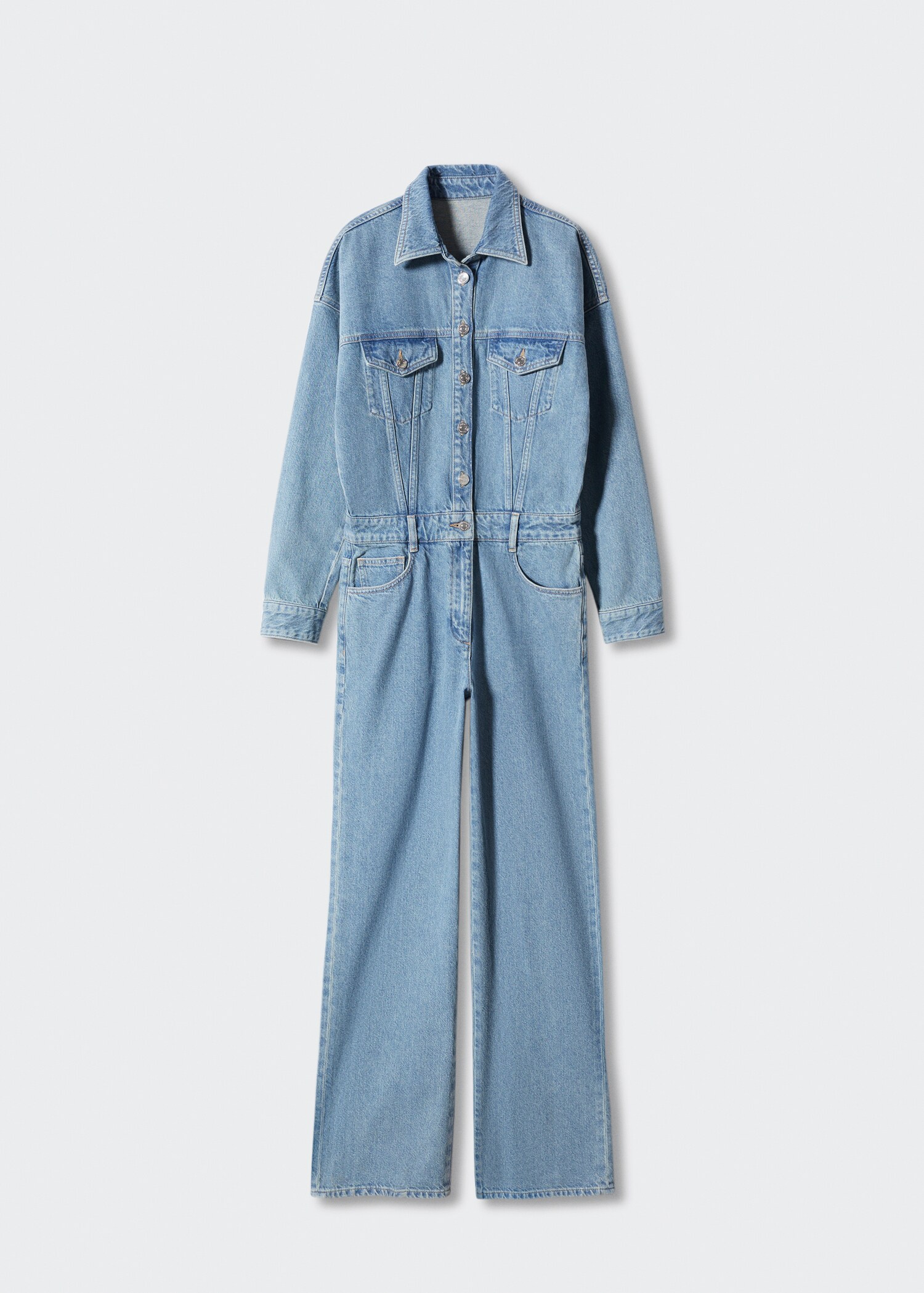 Long denim jumpsuit - Article without model