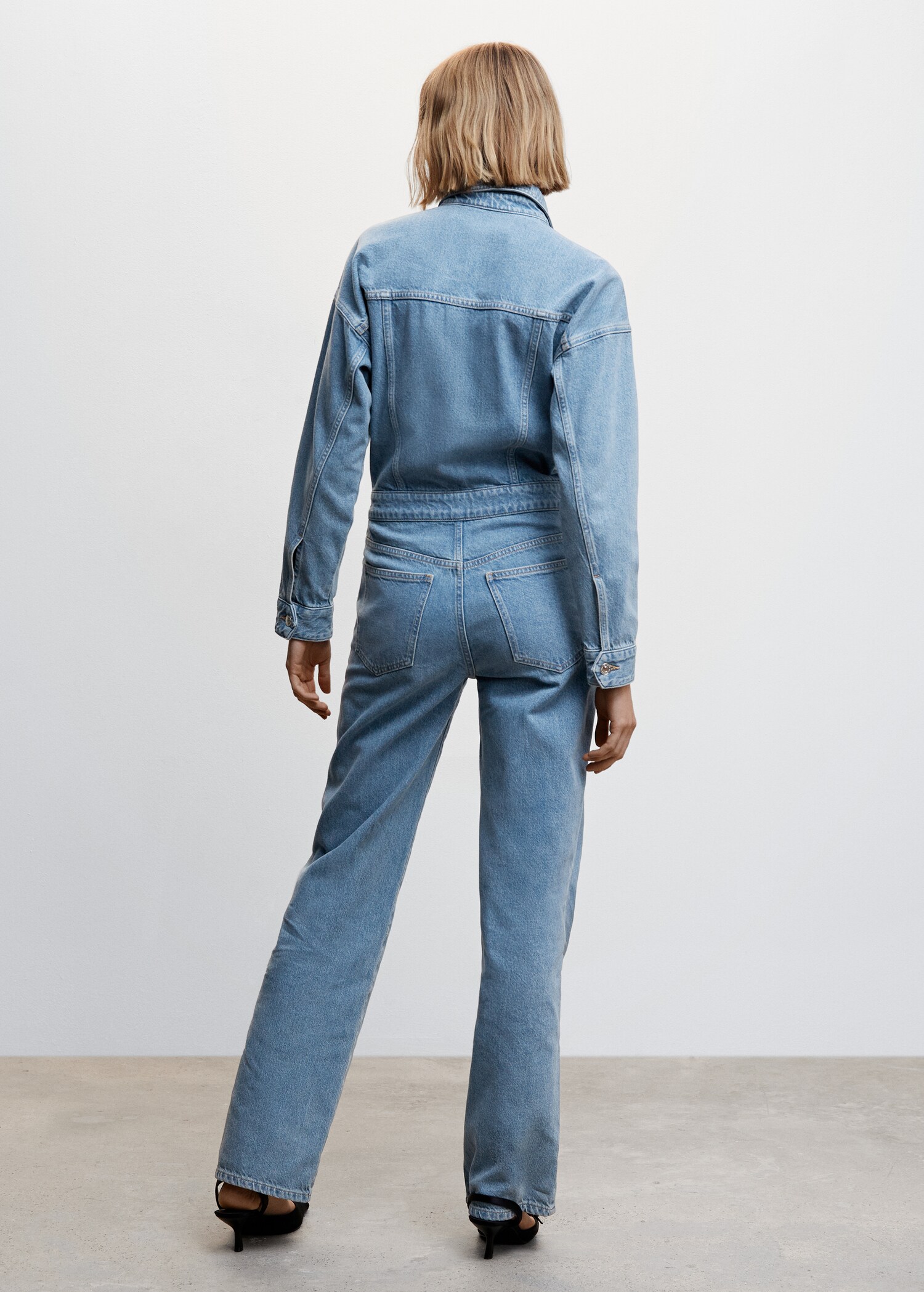 Long denim jumpsuit - Reverse of the article