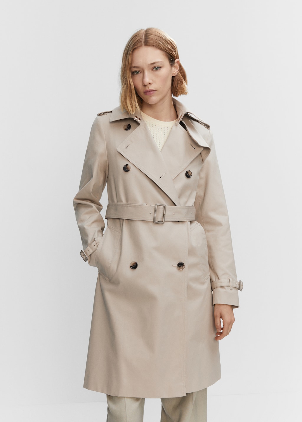 Classic trench coat with belt - Women | MANGO Niger Classic trench coat with belt - Women | MANGO Niger