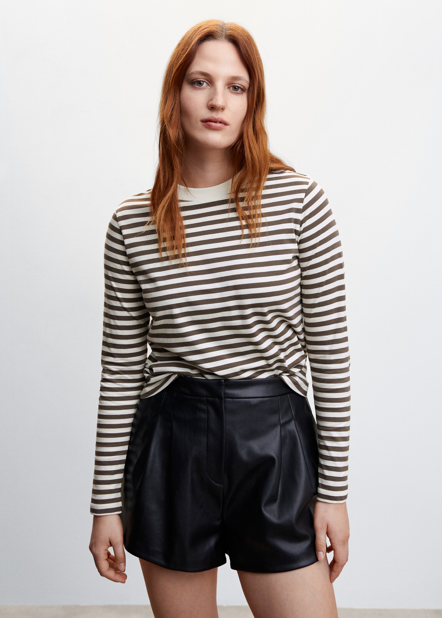 Striped 100% cotton t-shirt - Medium plane