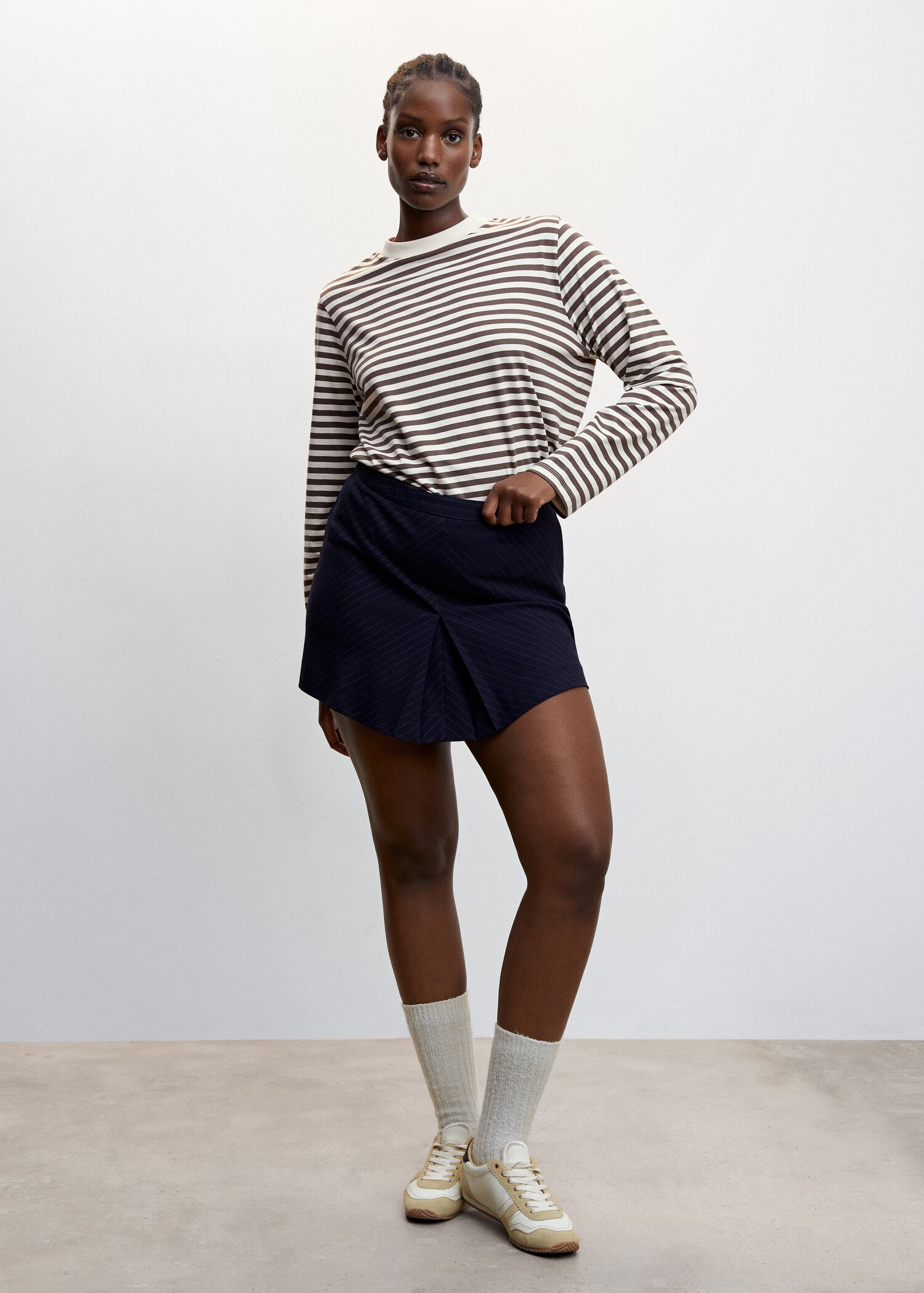 Striped 100% cotton t-shirt - Details of the article 3
