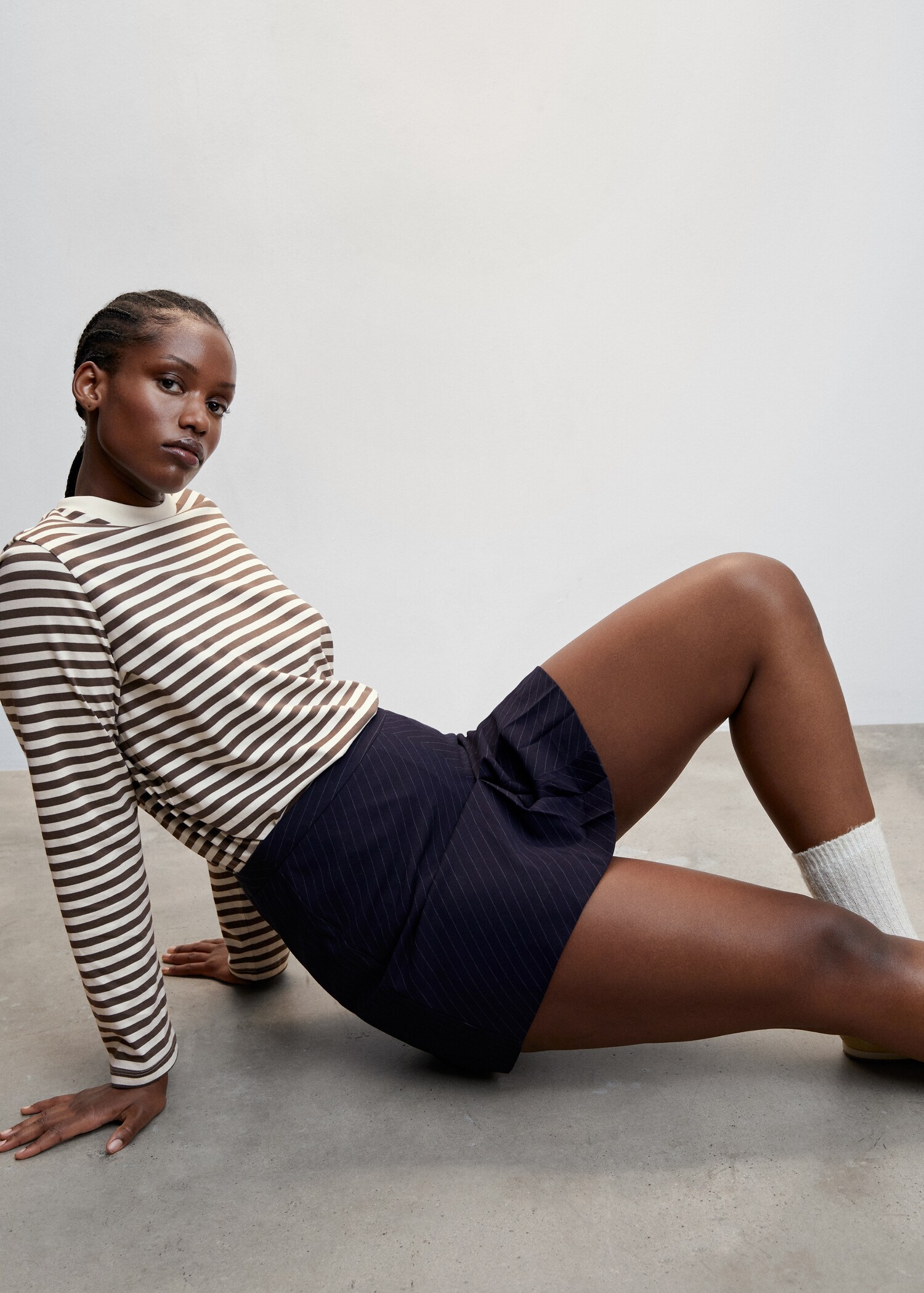 Striped 100% cotton t-shirt - Details of the article 5