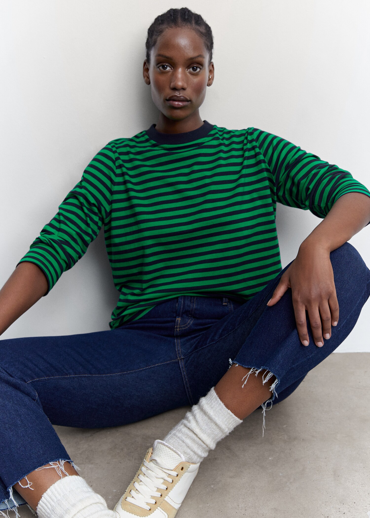Striped 100% cotton t-shirt - รายละเอียดของสินค้า 5