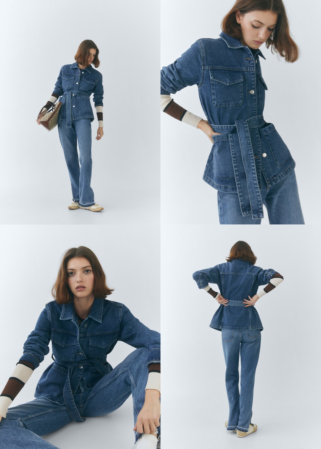 Blouson jean ceinture