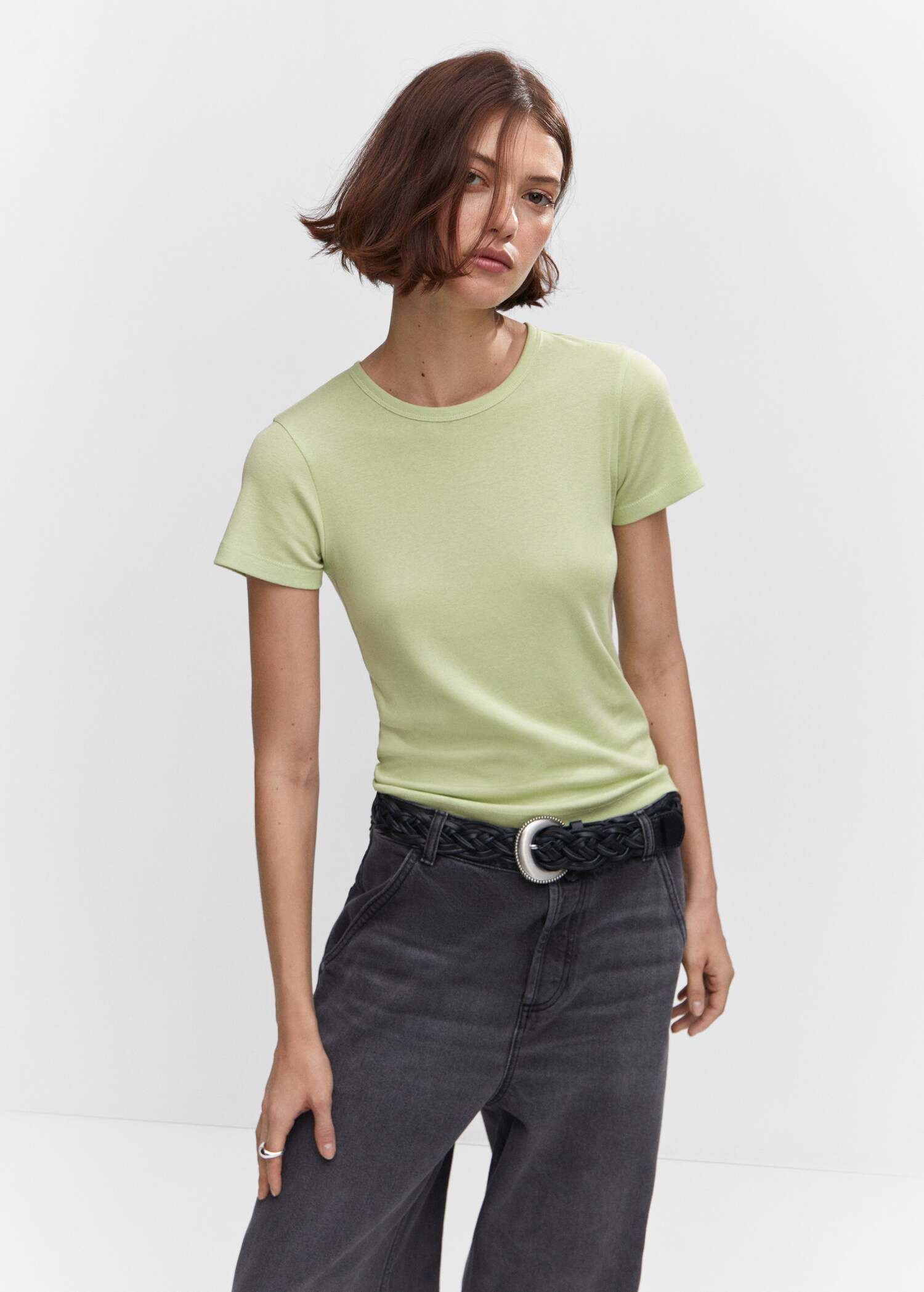 T-shirt coton col rond - Plan moyen