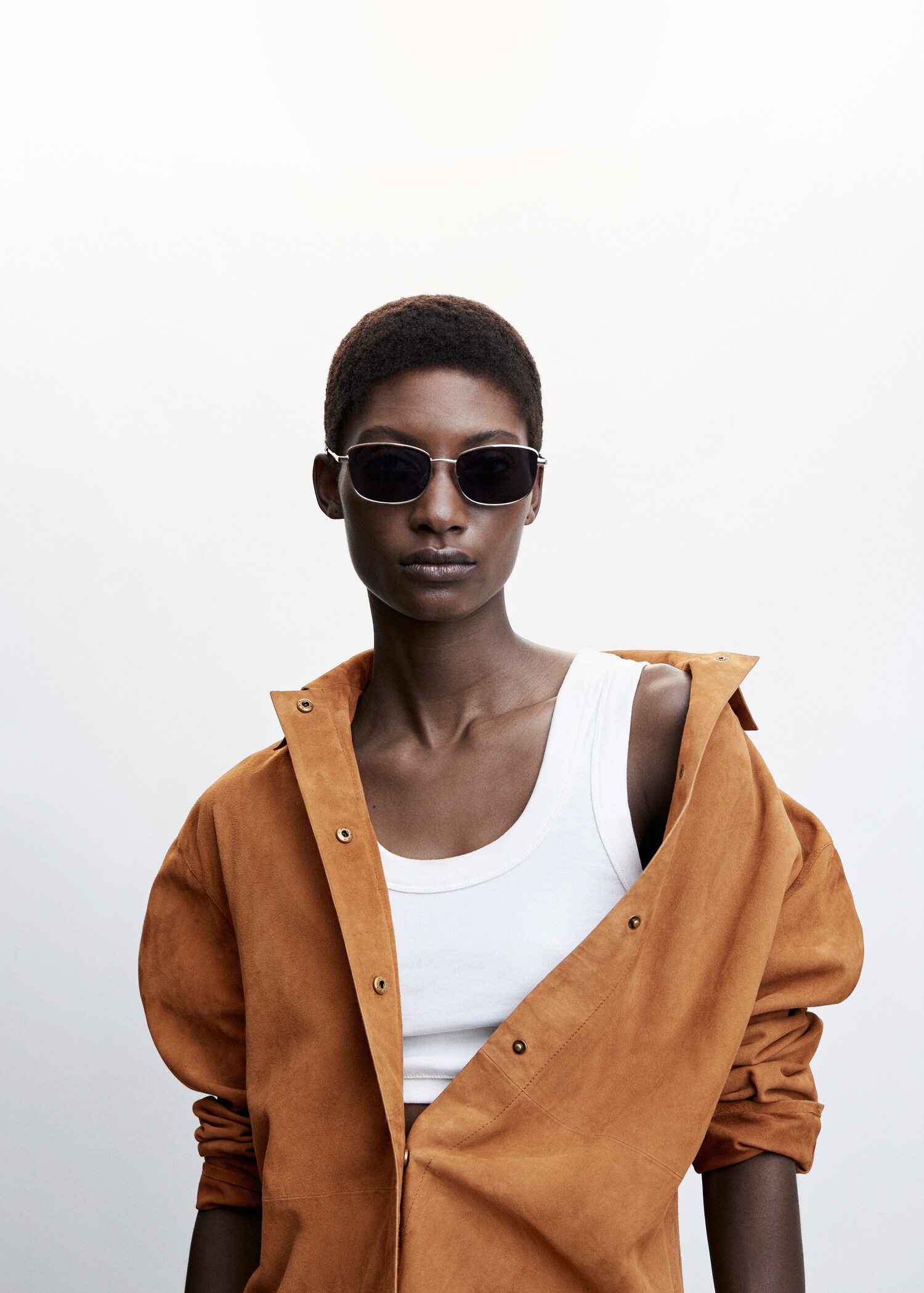 Suede leather shirt - Medium plane