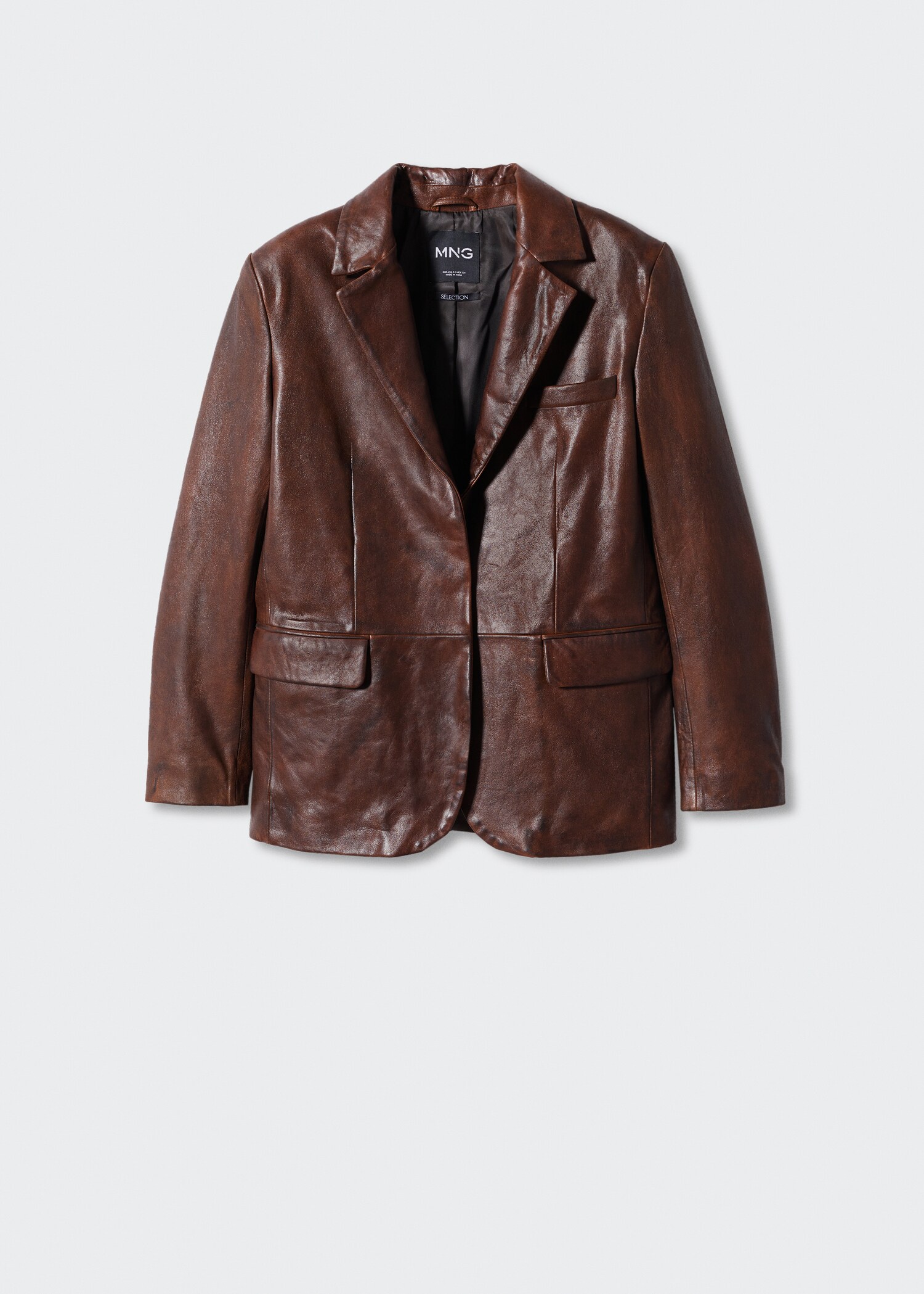 Veste cuir effet usé - Article sans modèle