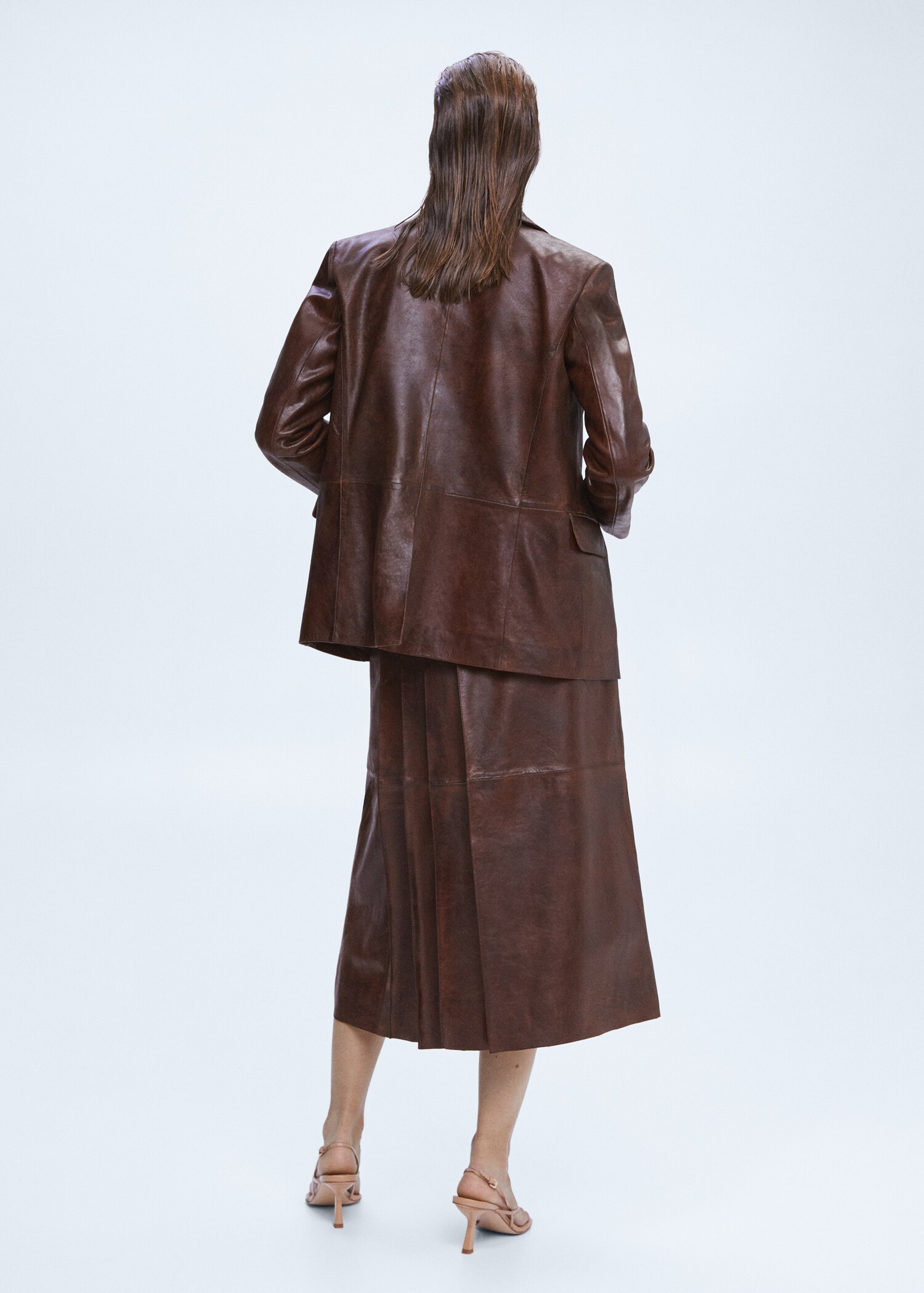 Veste cuir effet usé - Verso de l’article