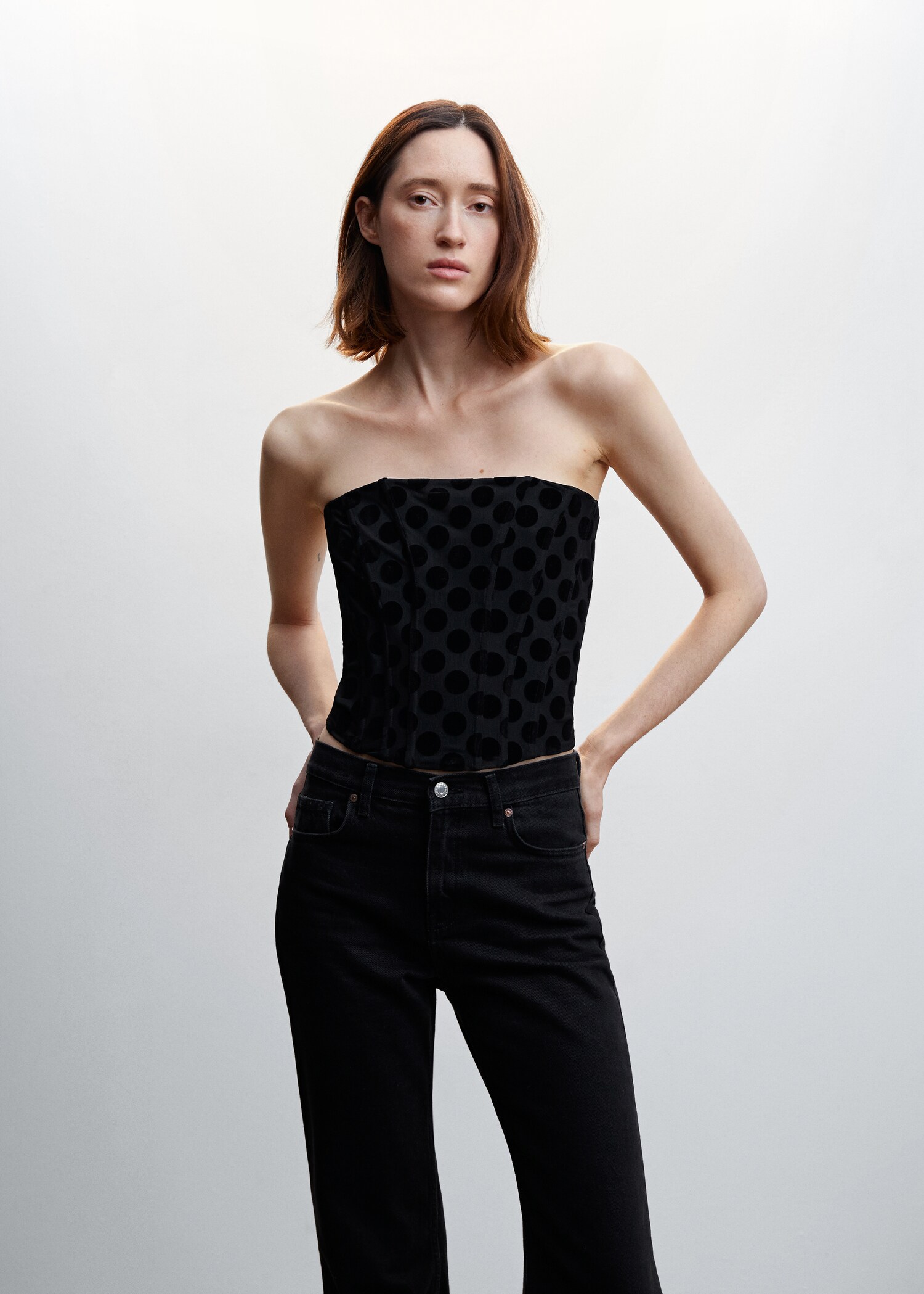 Polka-dot corset top - Medium plane