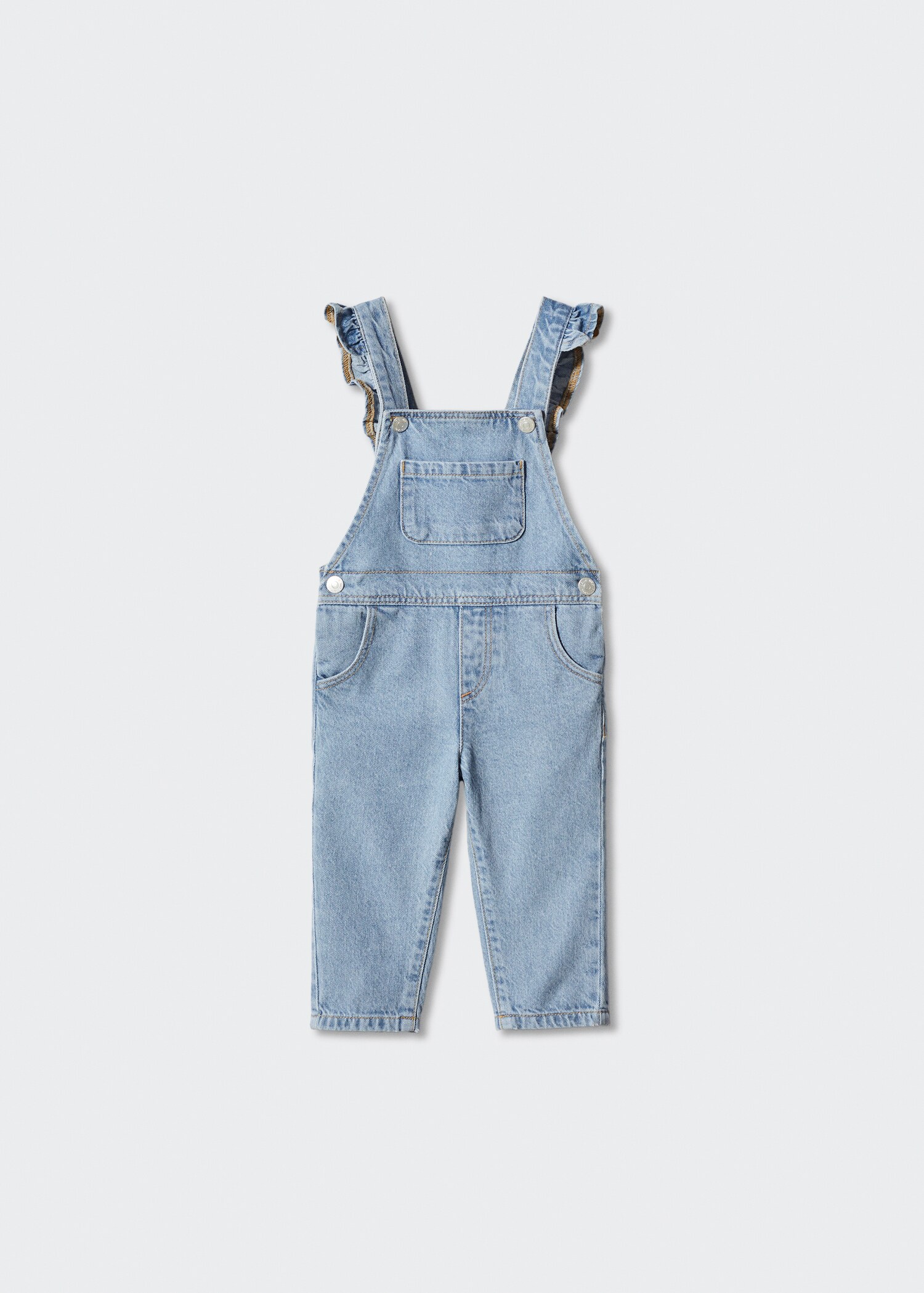 Frills denim dungarees - Article without model