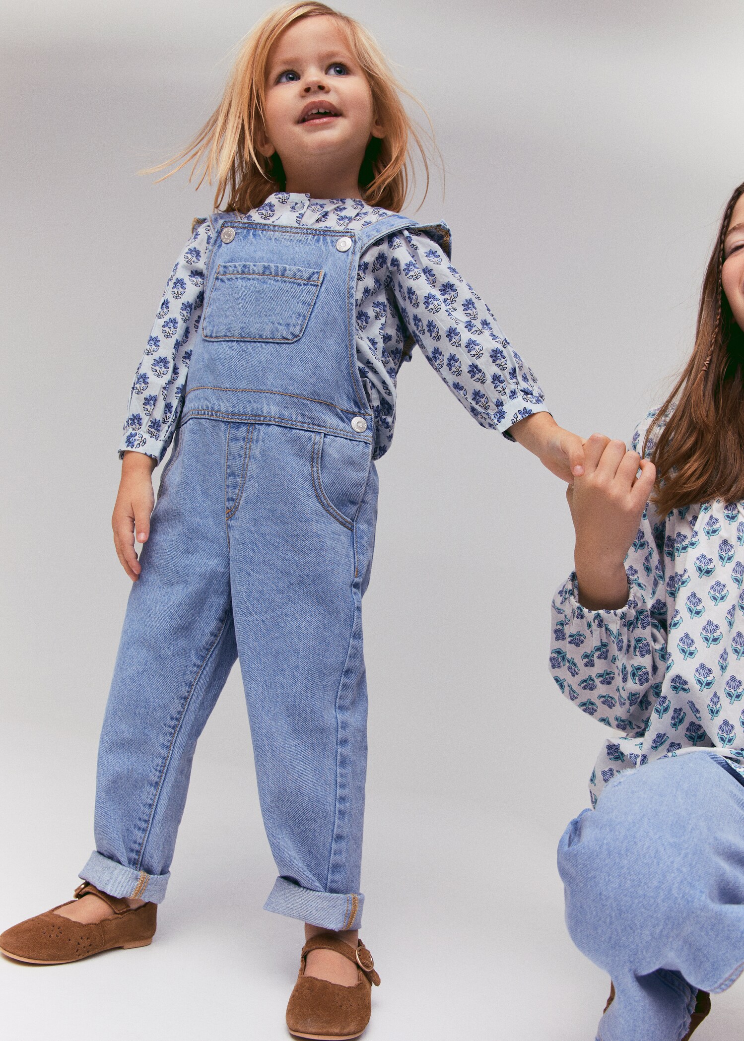 Frills denim dungarees - Details of the article 6