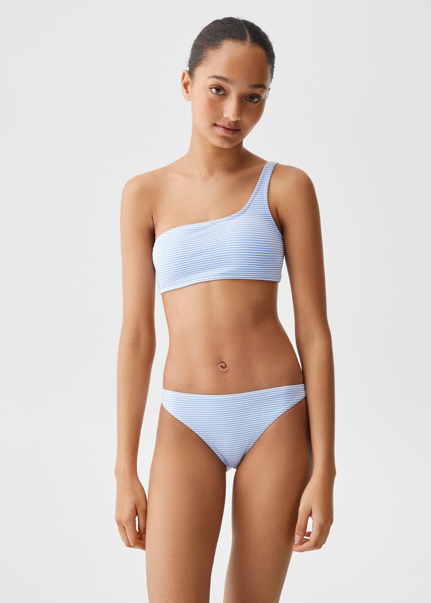 Striped asymmetrical bikini - Medium plane