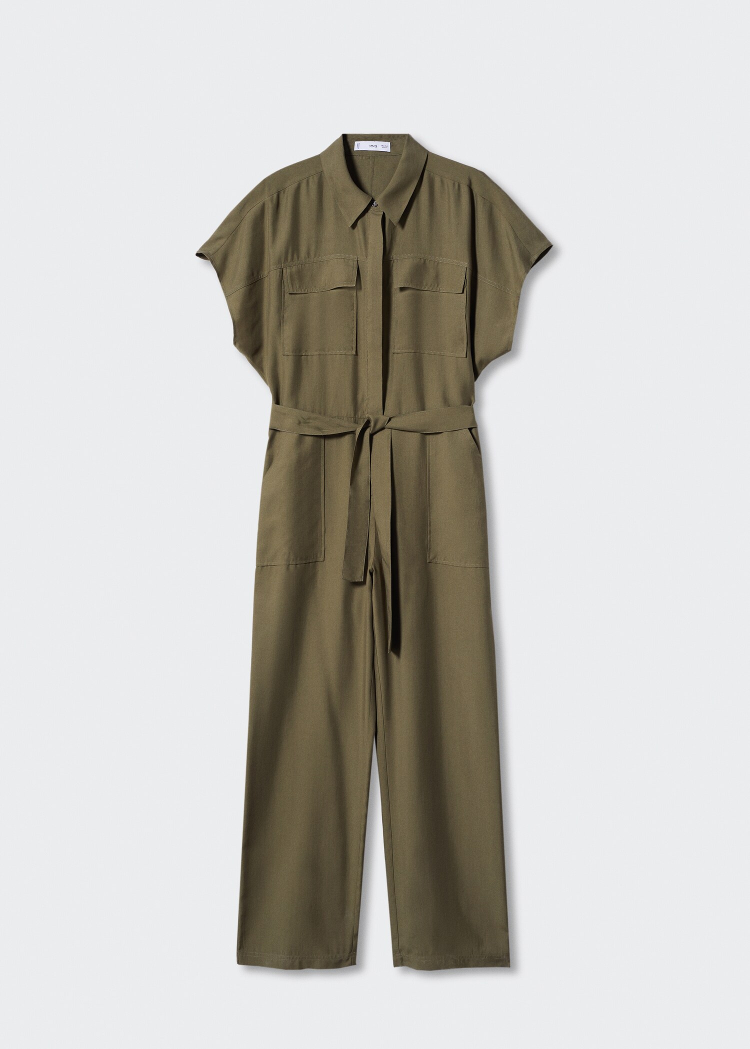 Lyocell jumpsuit with belt - Article without model