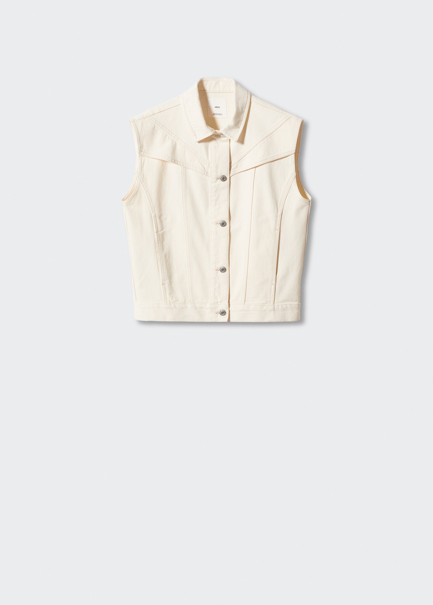 Denim vest with seams - Article without model