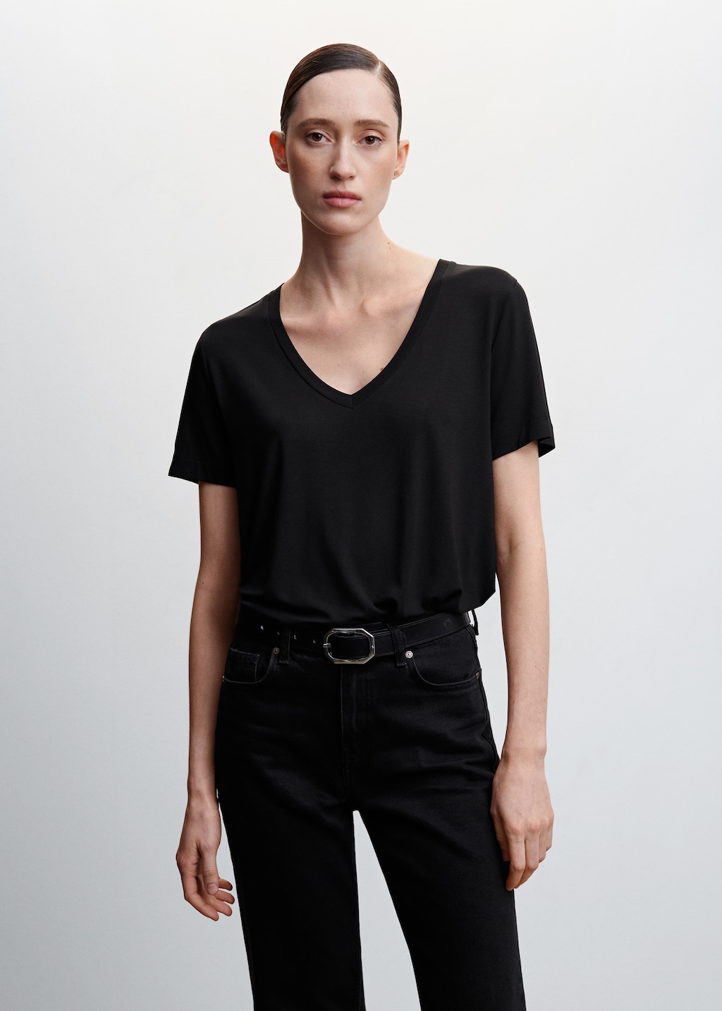 V neck flowy t shirt