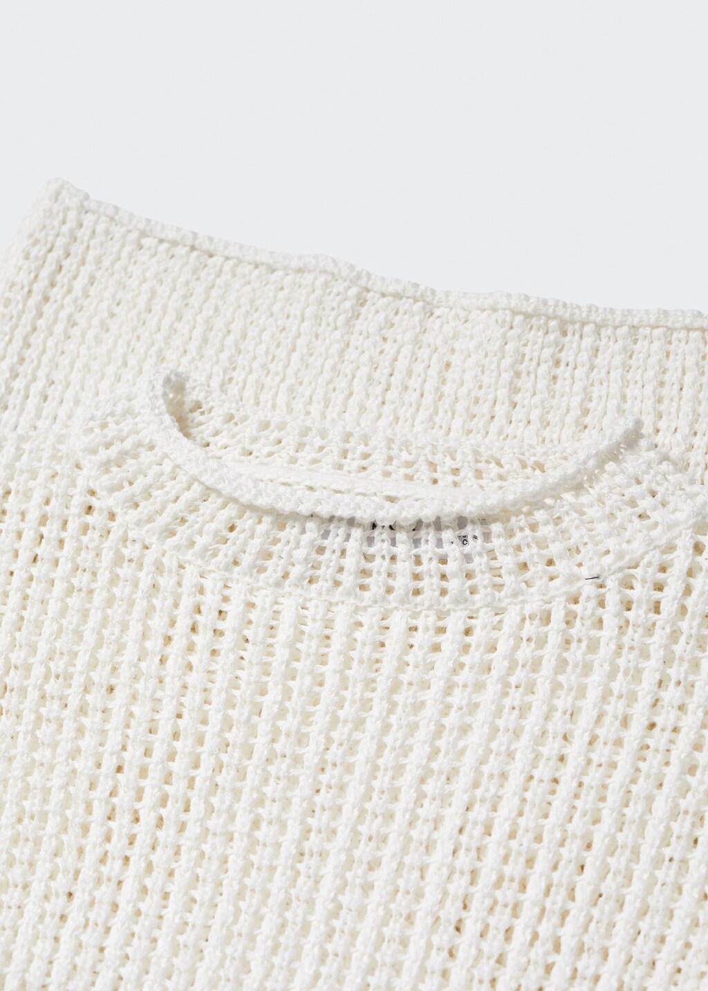 2024SS Plage Openwork Pattern ニット リネン混 Knitted sweater with openwork details - Women | MANGO USA