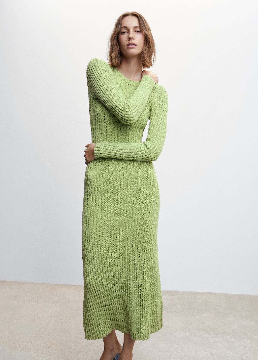 Ribbed long dress - Woman <b>MANGO</b> USA.