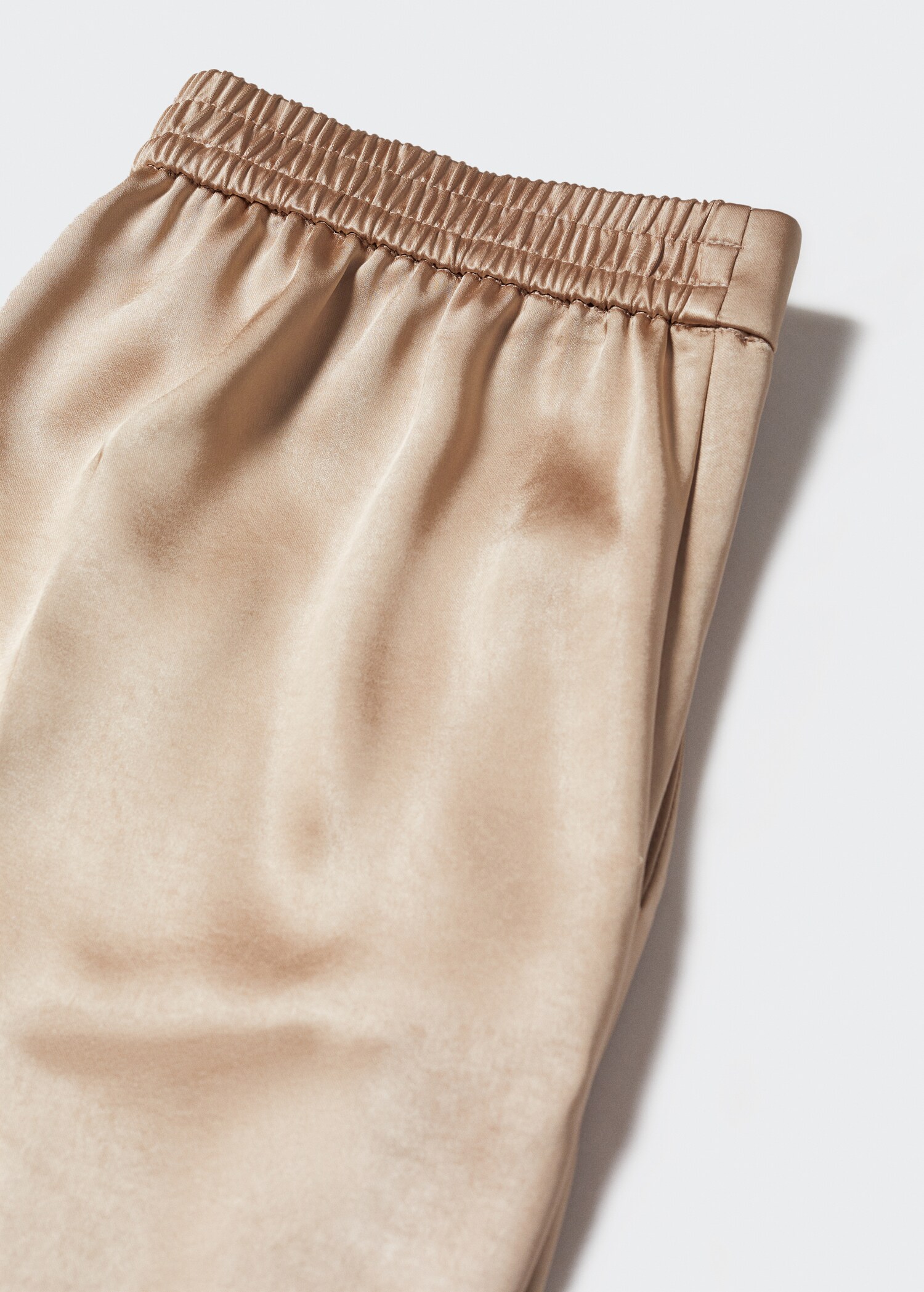 Satin trousers with elastic waist - Details of the article 8