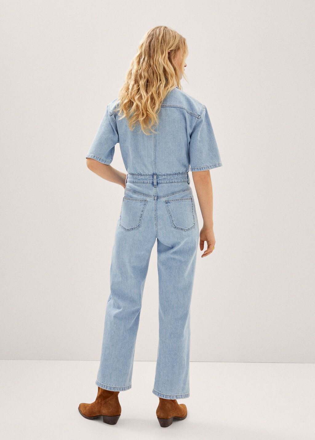Long denim jumpsuit - Women | MANGO Japan Long denim jumpsuit - Women | MANGO Japan