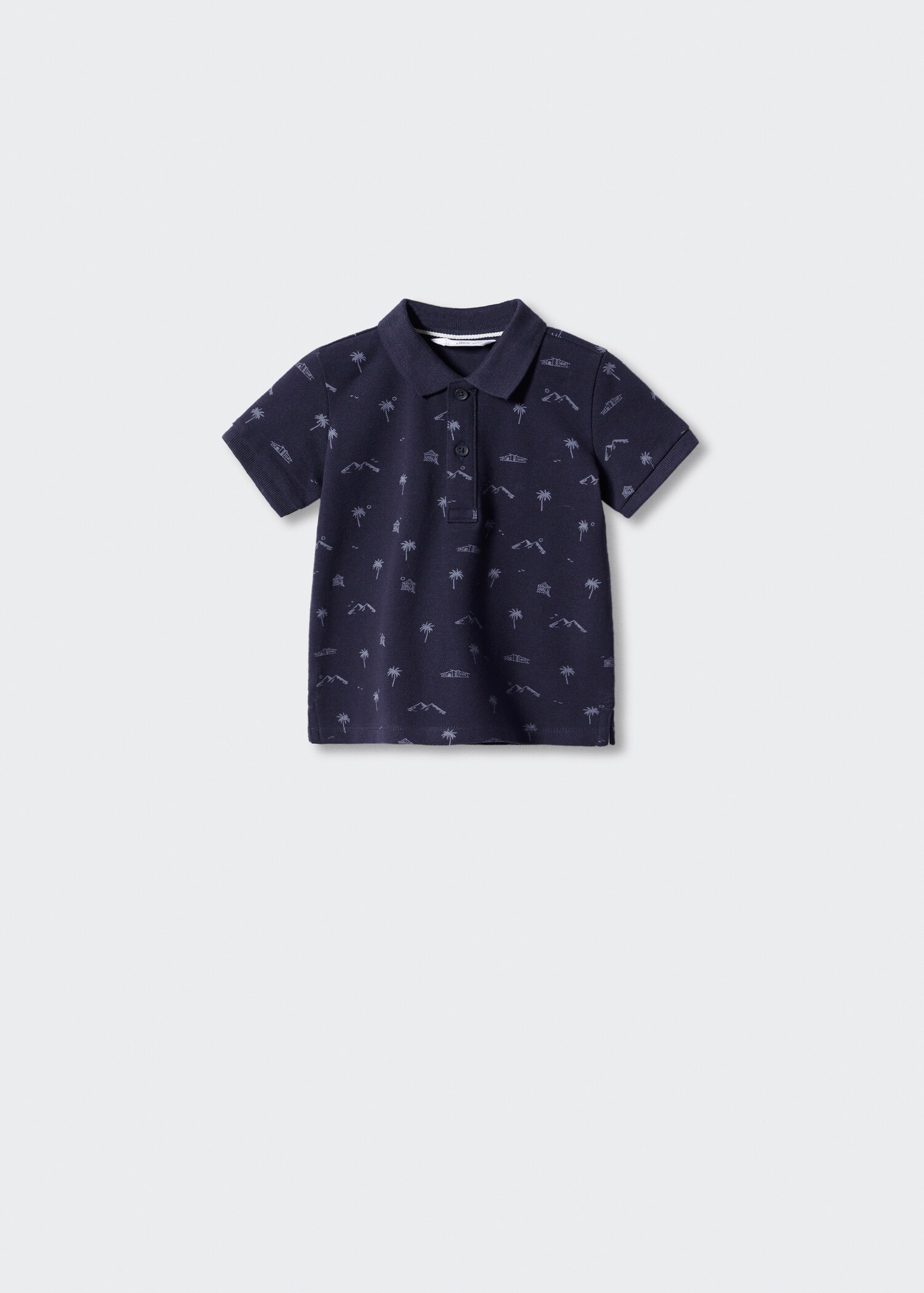 Printed cotton polo shirt - Article without model