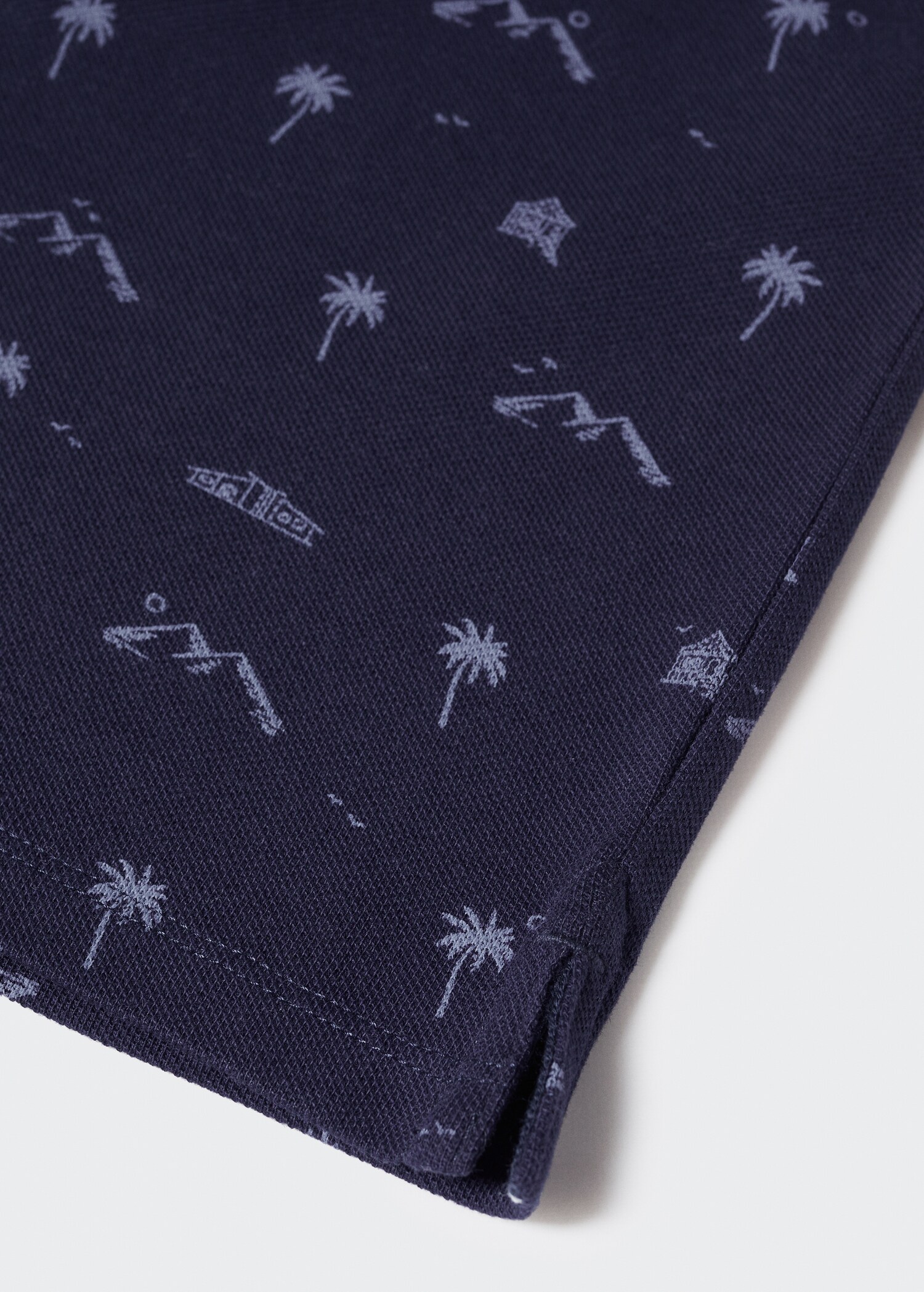 Printed cotton polo shirt - Details of the article 0