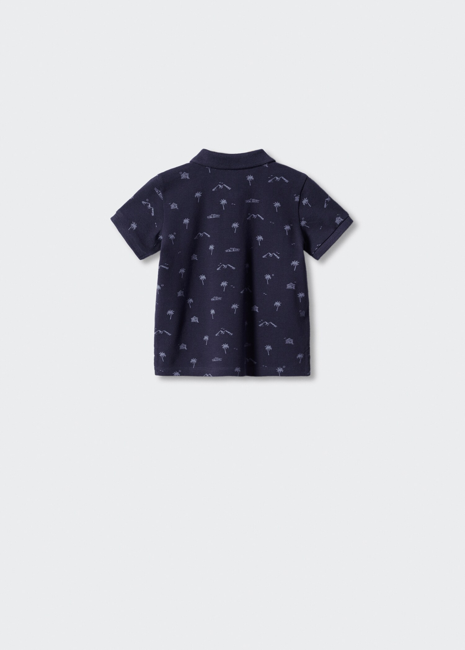 Printed cotton polo shirt - Reverse of the article