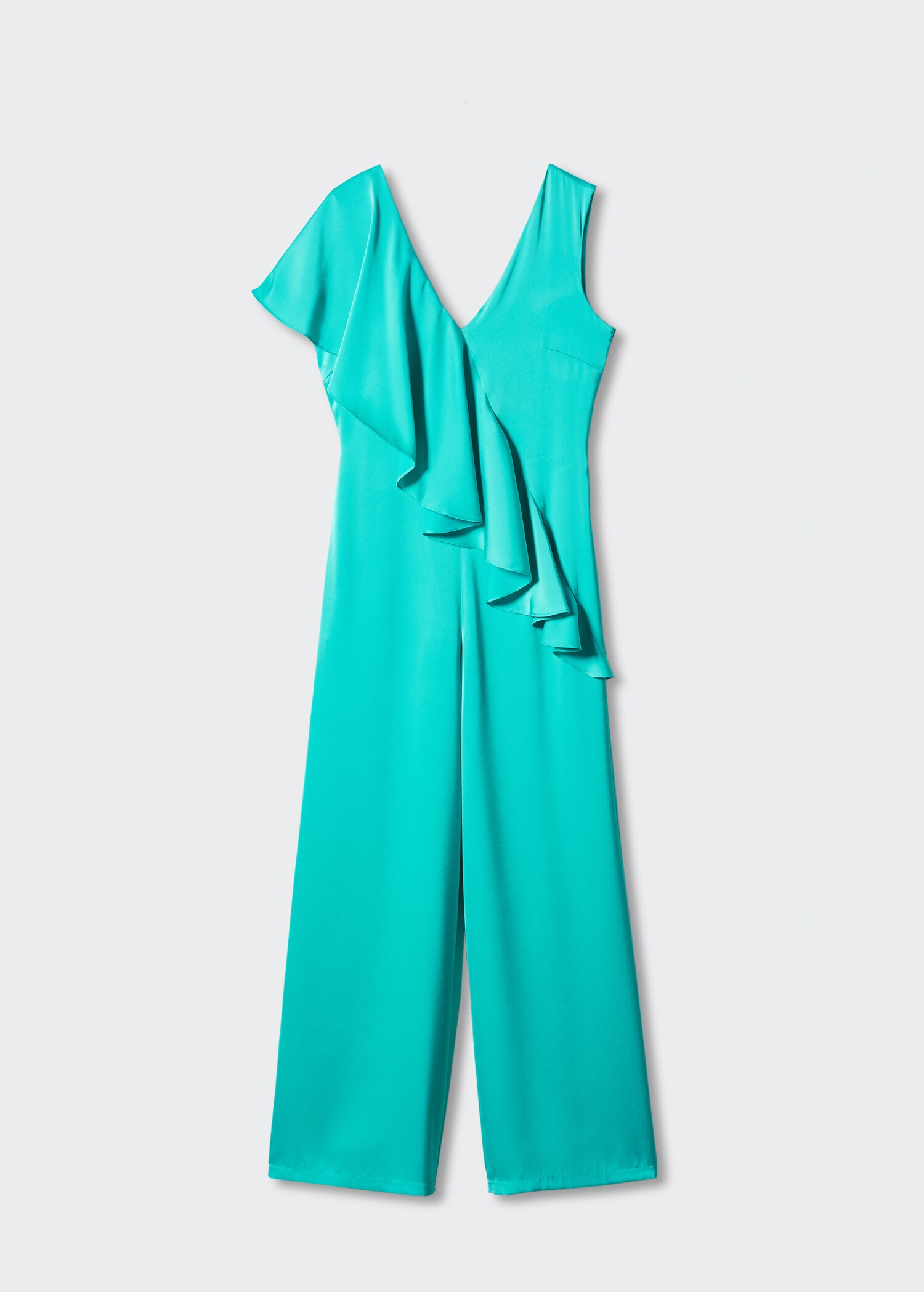 Ruffled satin jumpsuit - Article without model