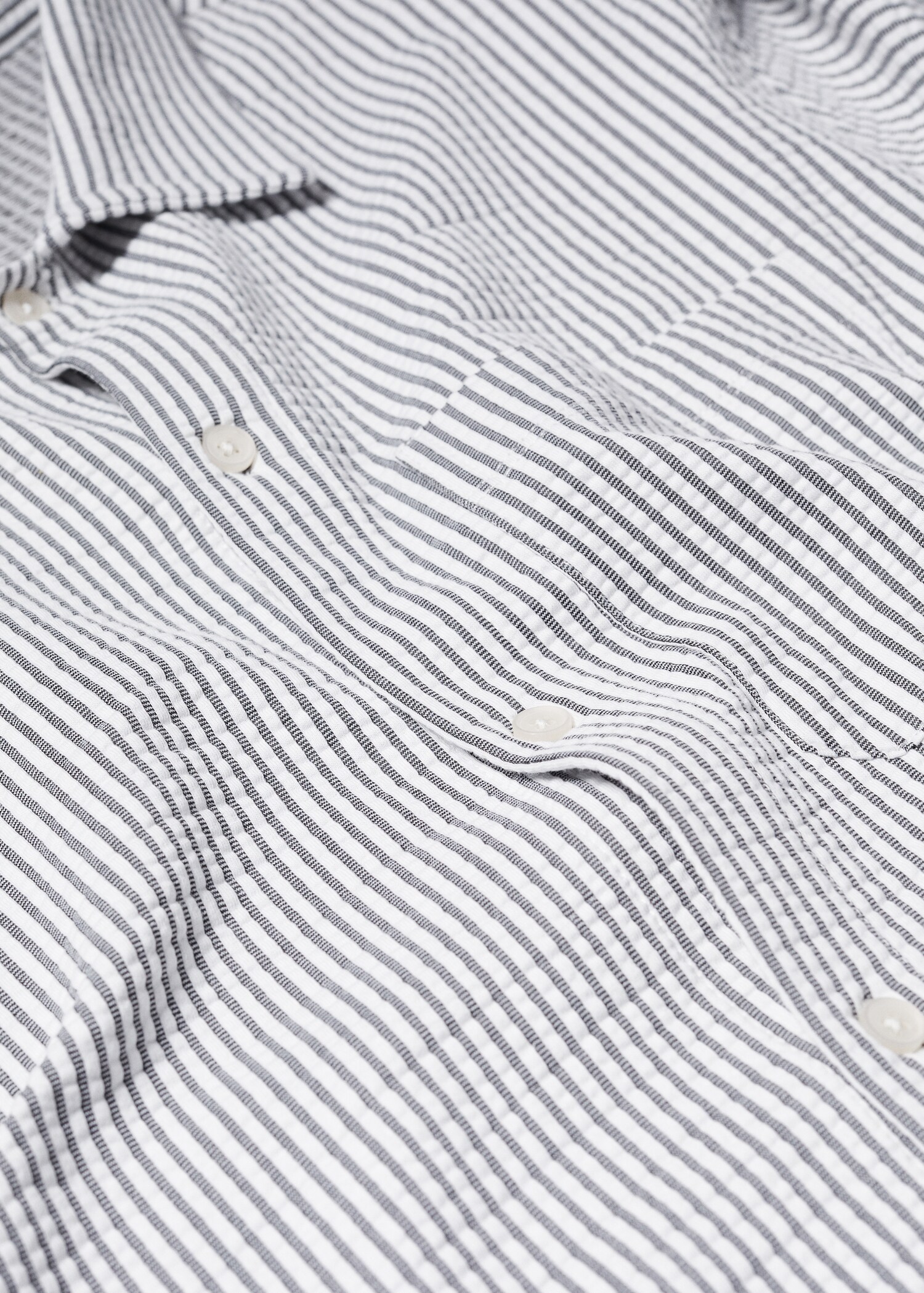 Camisa algodón seersucker mil rayas - Detalle del artículo 8