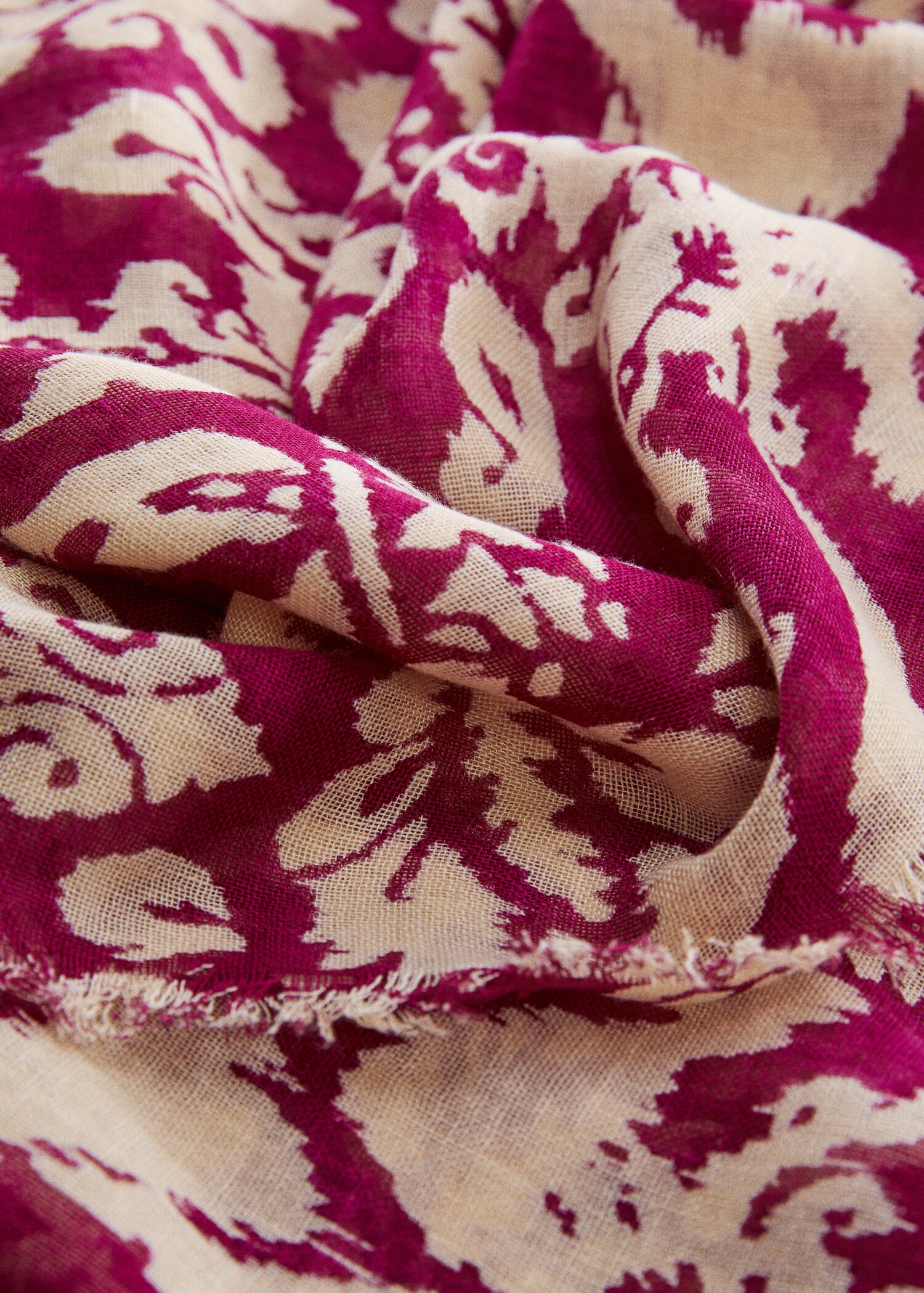 Linen blend scarf - Medium plane