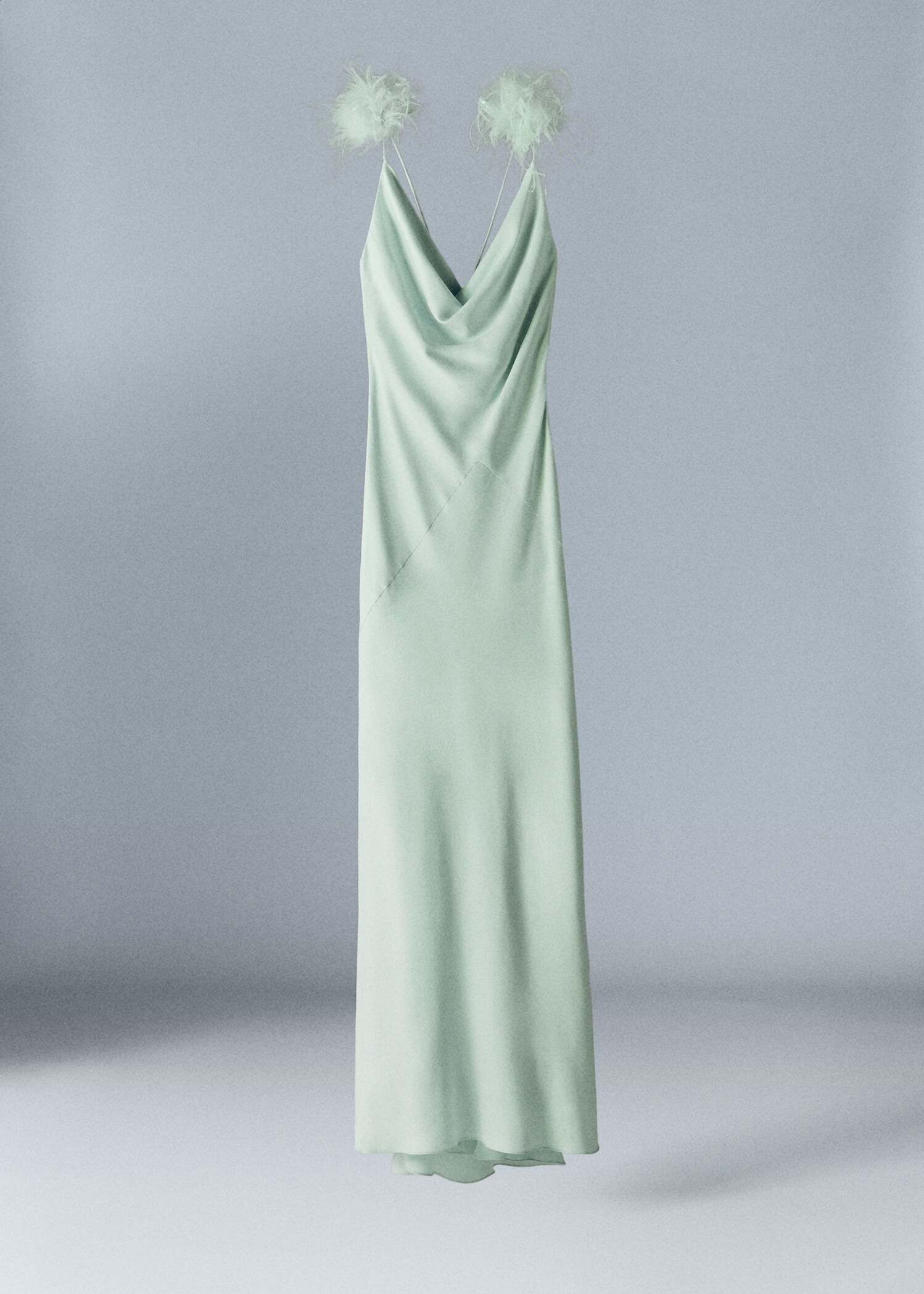 Slip dress with feather detail - Article without model