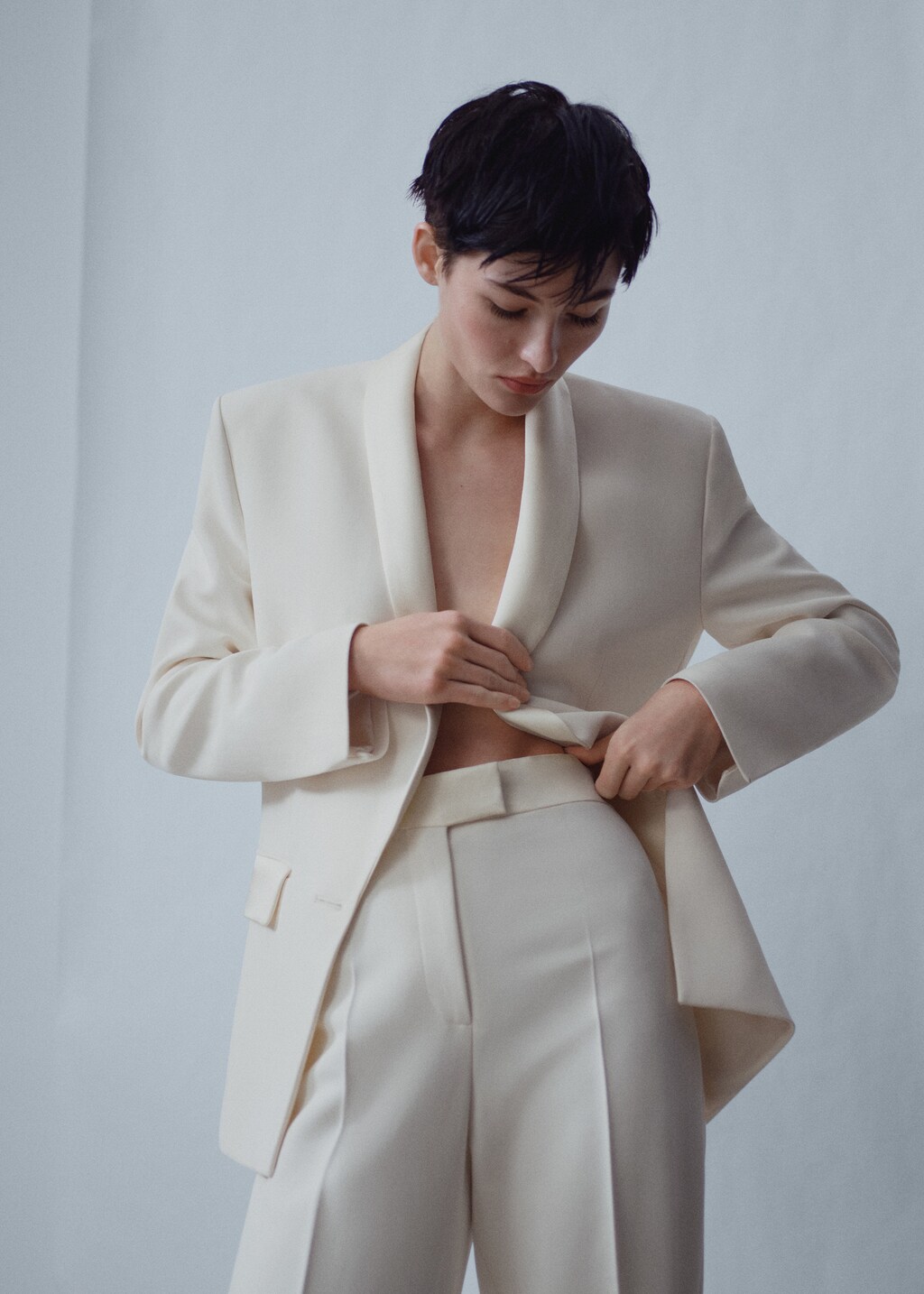 Tailleur ivoire femme new arrivals