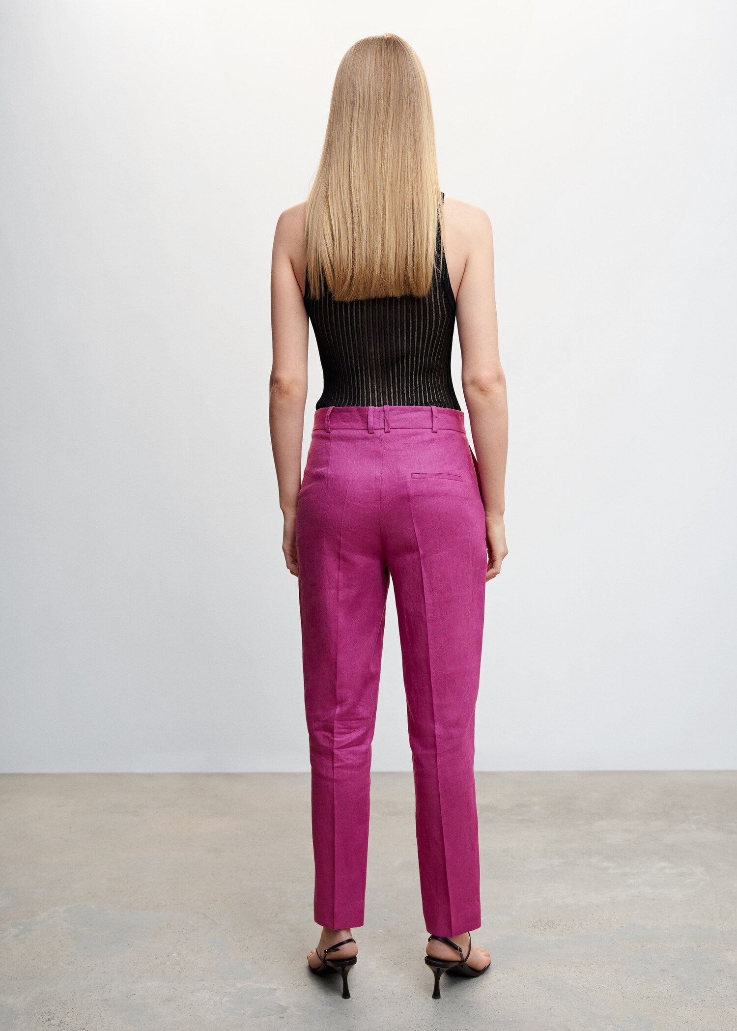 Pantalón traje 100% lino - Reverso del artículo