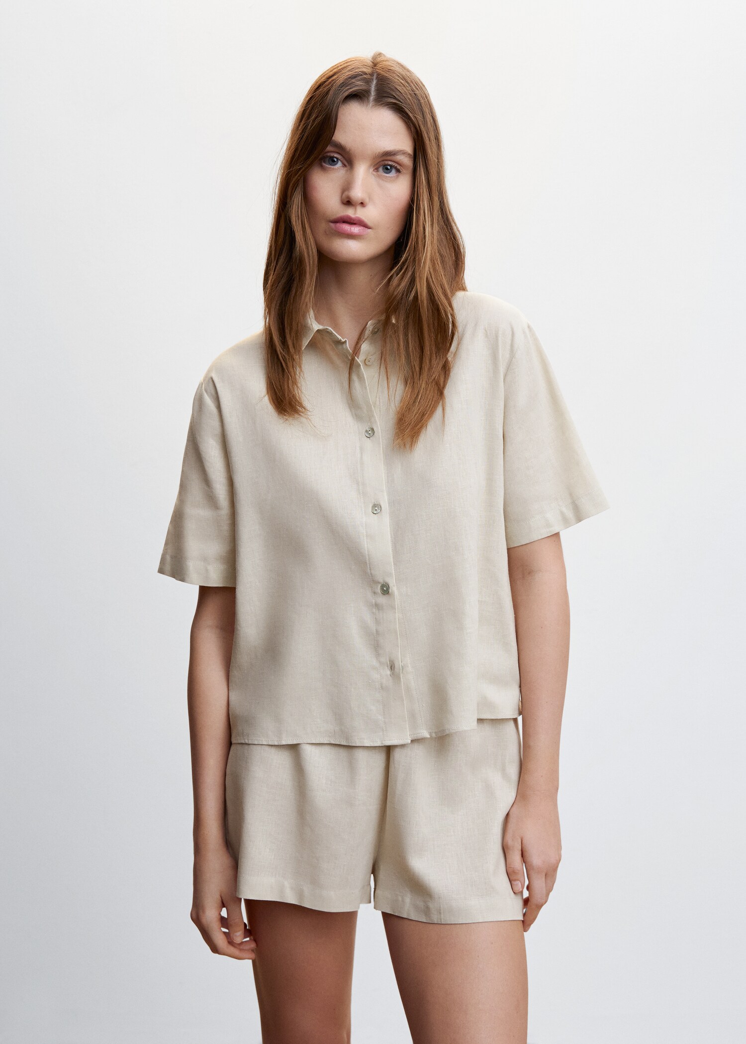 Linen pyjama shirt - Medium plane
