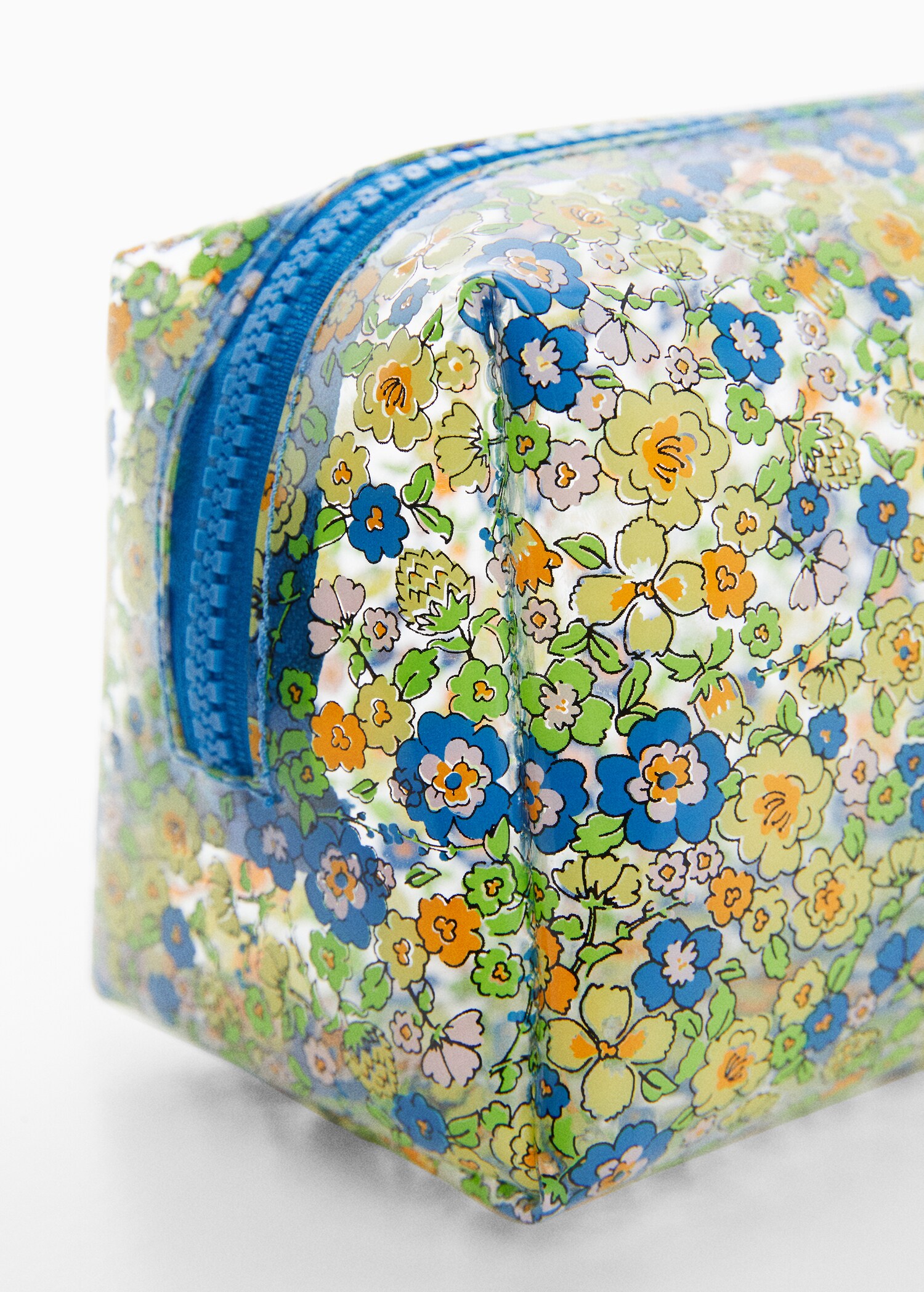 Floral transparent toiletry bag - Medium plane