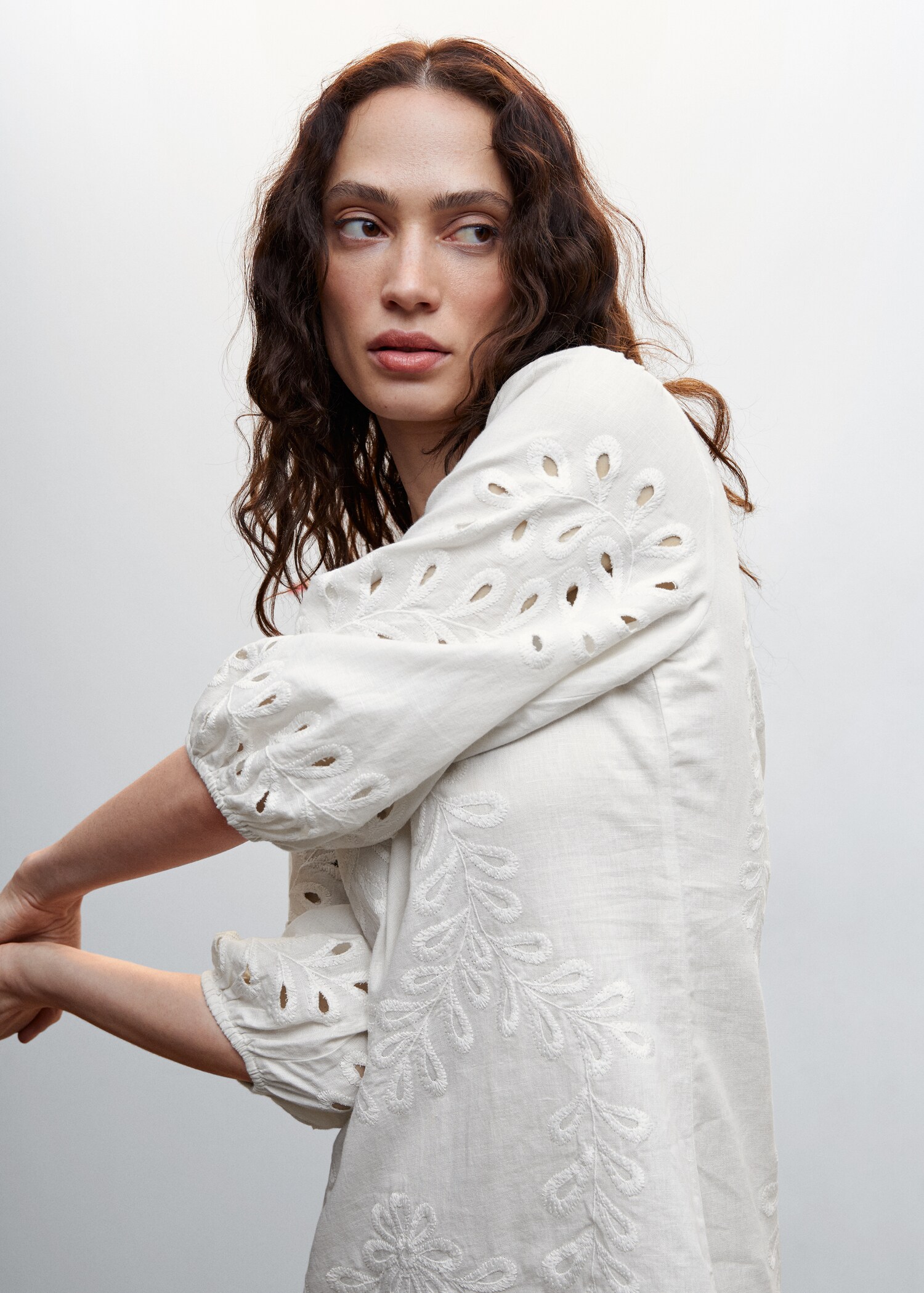 Embroidered openwork dress - Details of the article 1